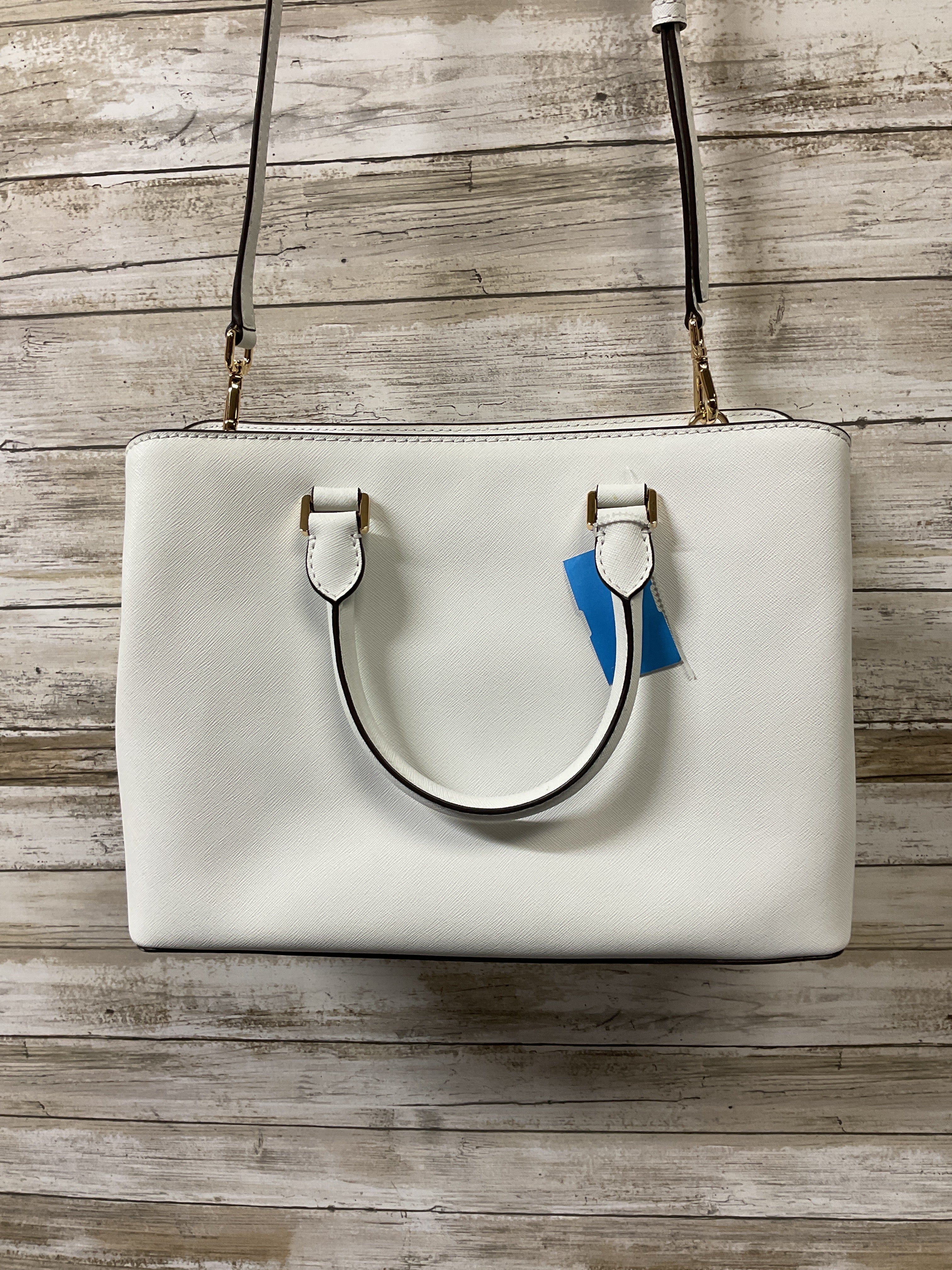 Handbag Designer By Michael Kors In White, Size:Medium