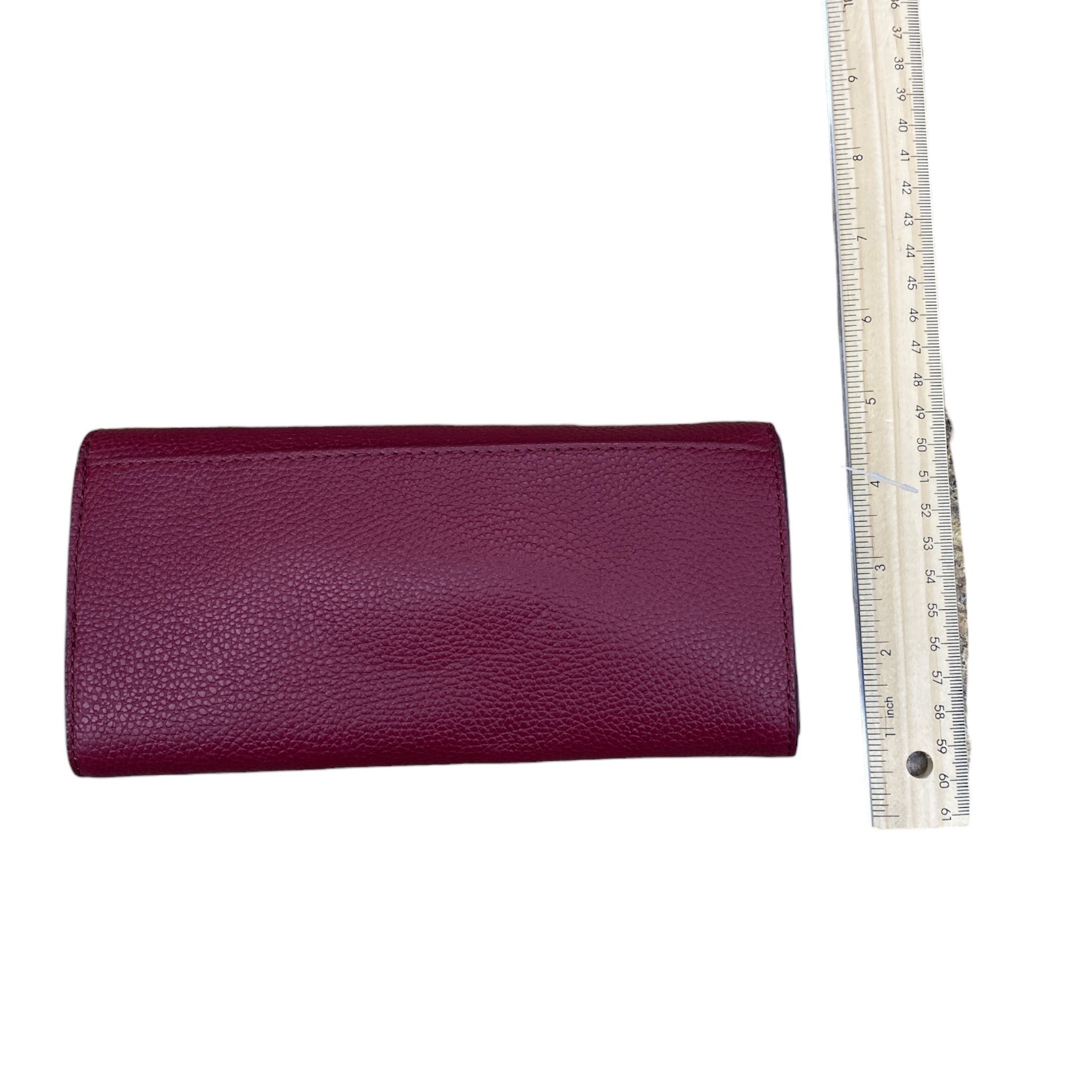 Wallet Designer By Michael Kors In Maroon, Size:Large