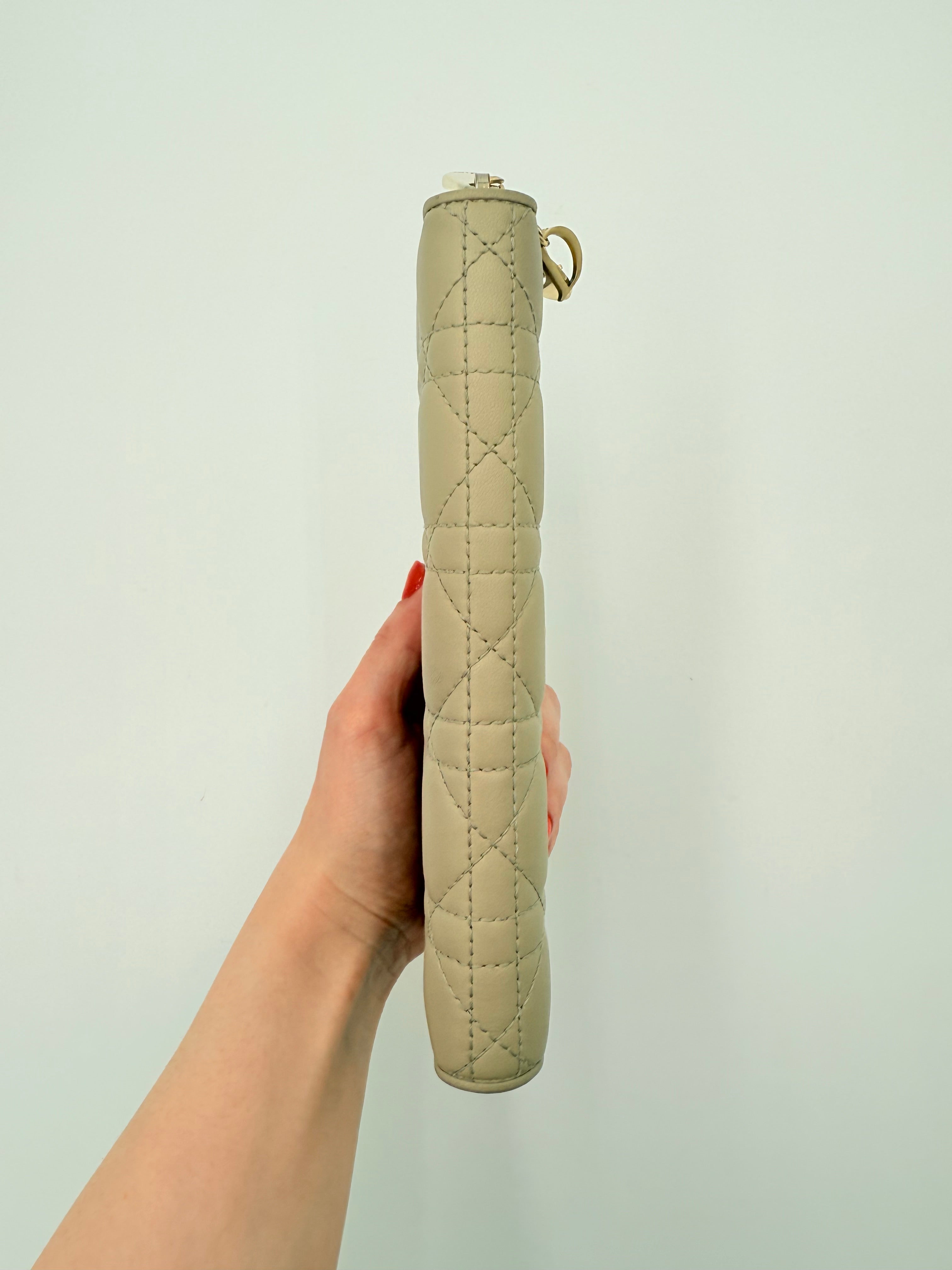 Wallet Luxury Designer By Dior In Taupe, Size:Large