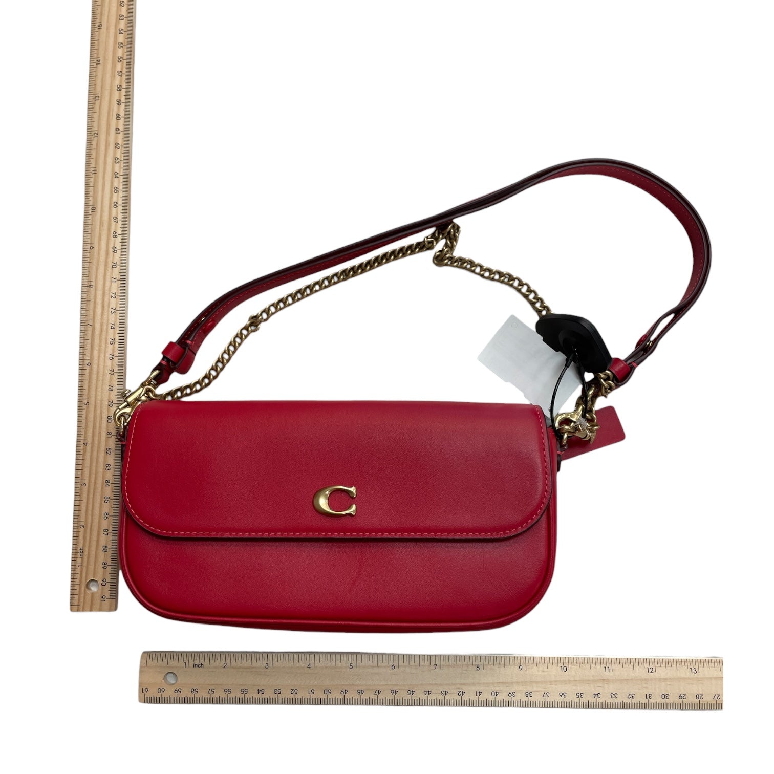 Handbag Designer By Coach In Red, Size:Small