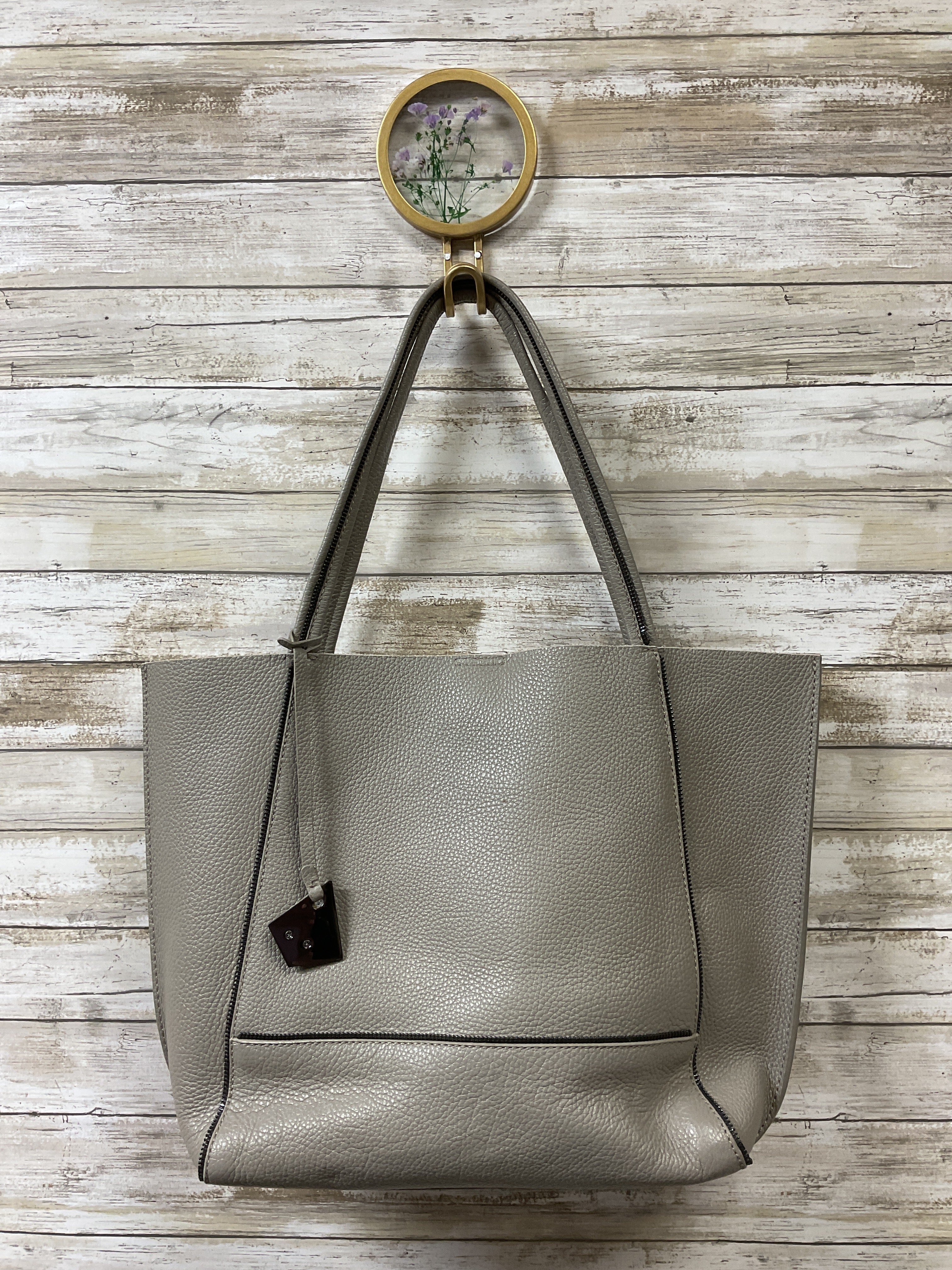 Handbag Leather By Botkier In Grey, Size:Large