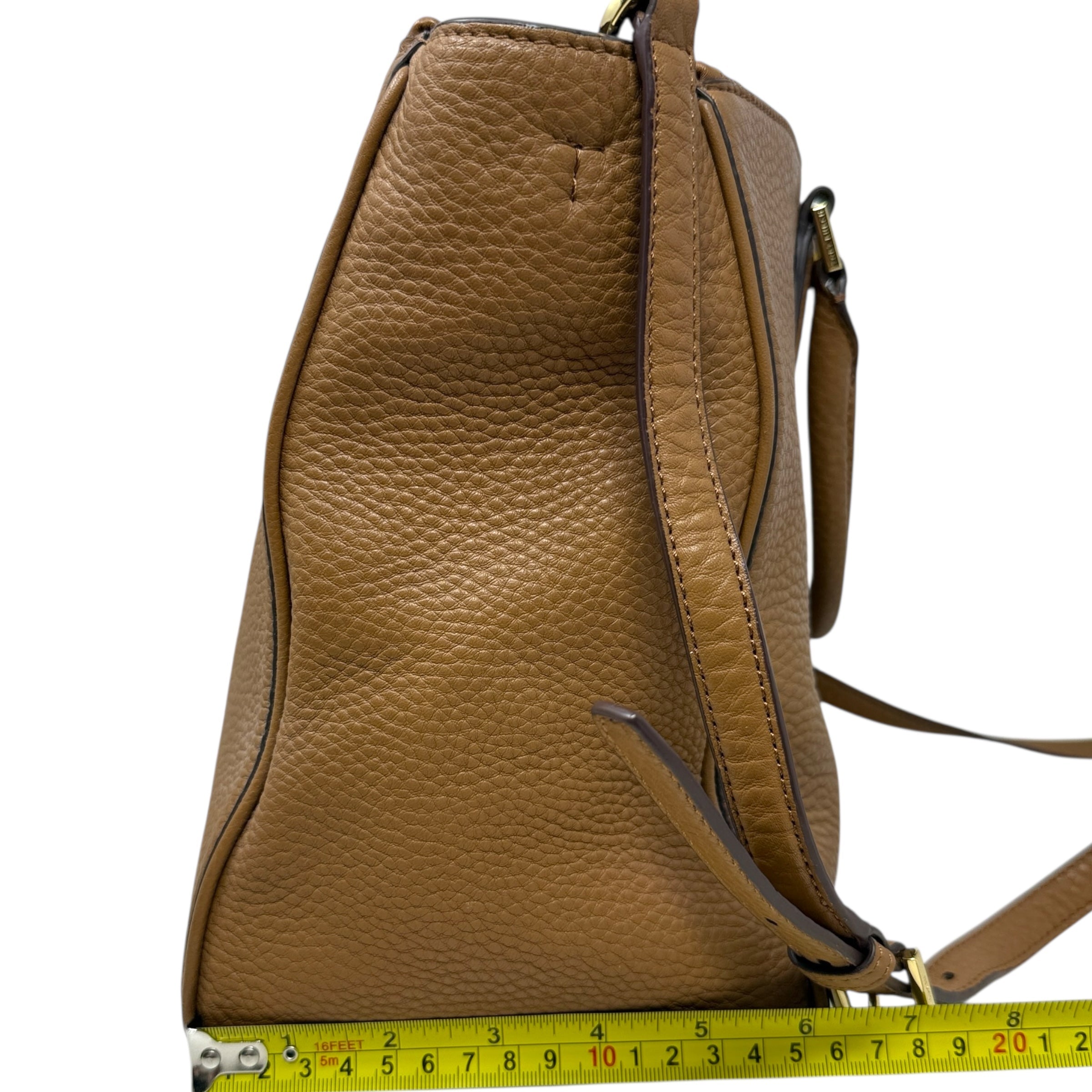 Robinson Pebbled Leather Double Zip Tote Designer By Tory Burch, Size: Medium