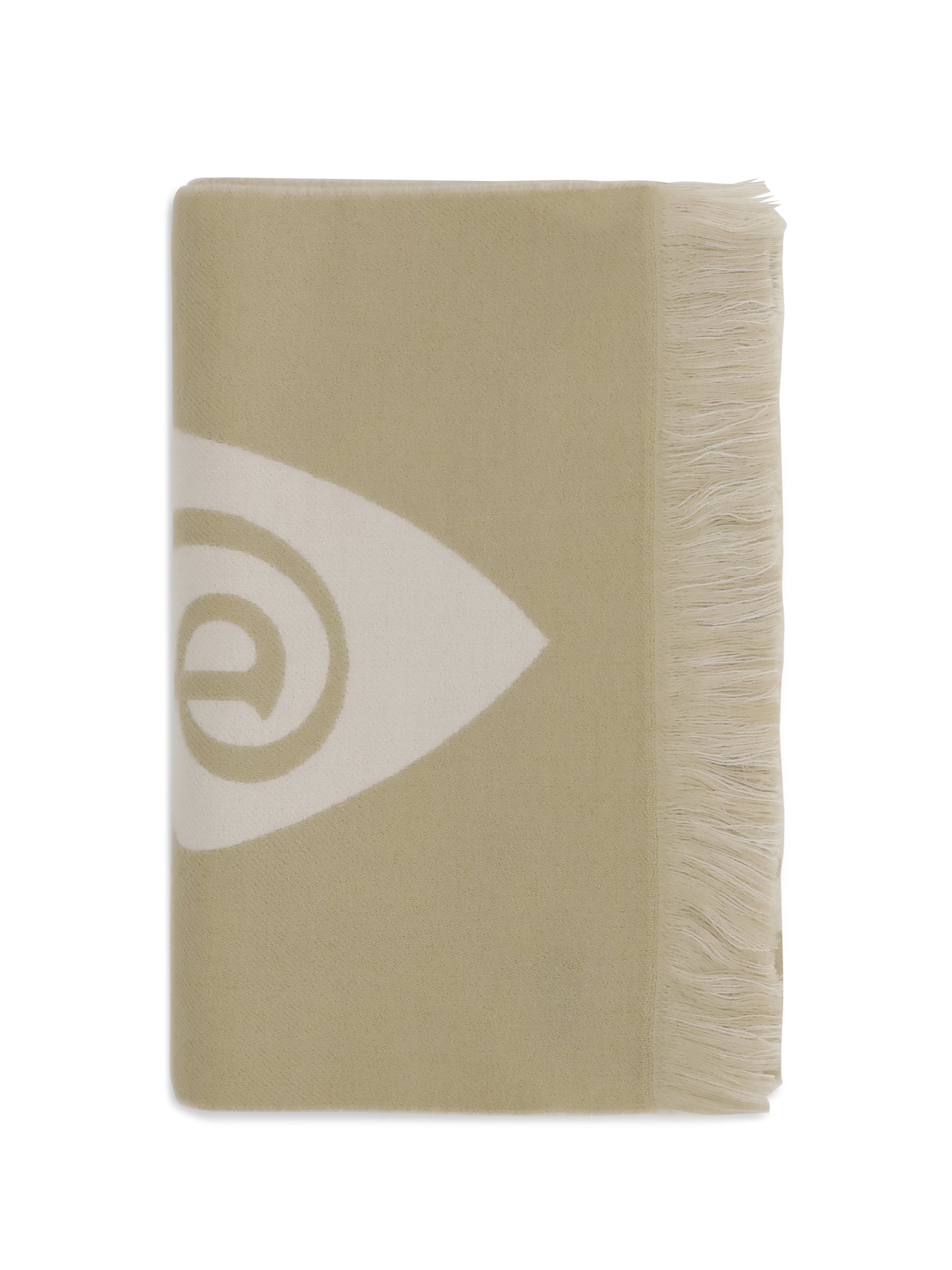 logo wool scarf