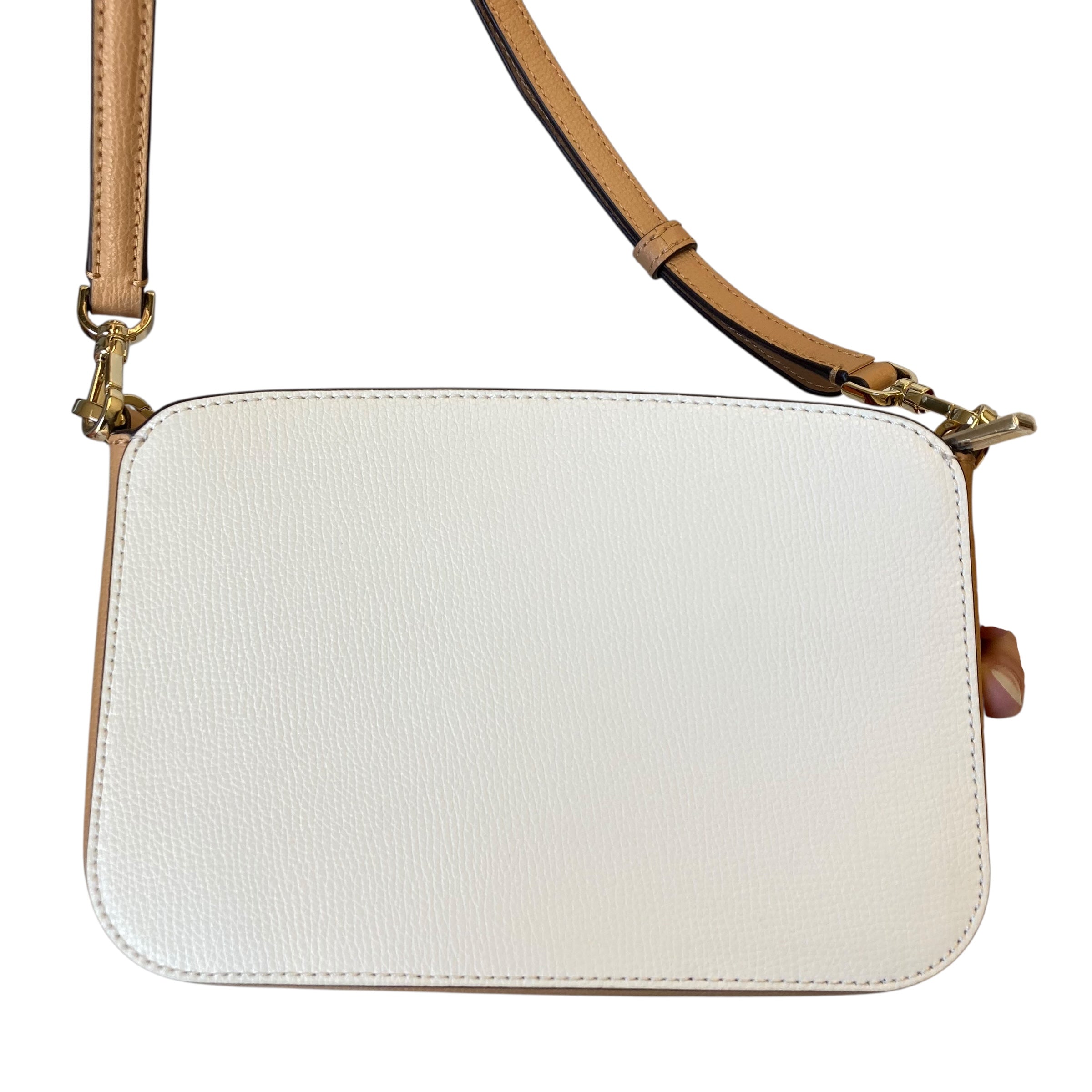 Crossbody Designer By Kate Spade In Cream & Orange, Size:Small
