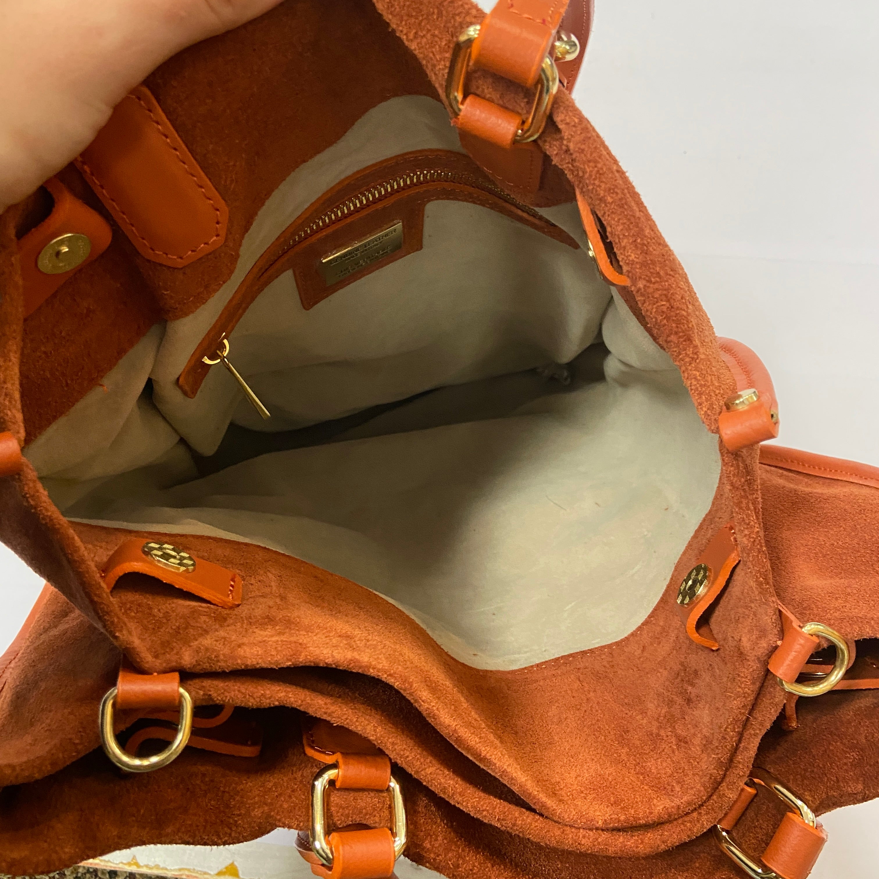 Handbag Leather By Clothes Mentor, Size: Large