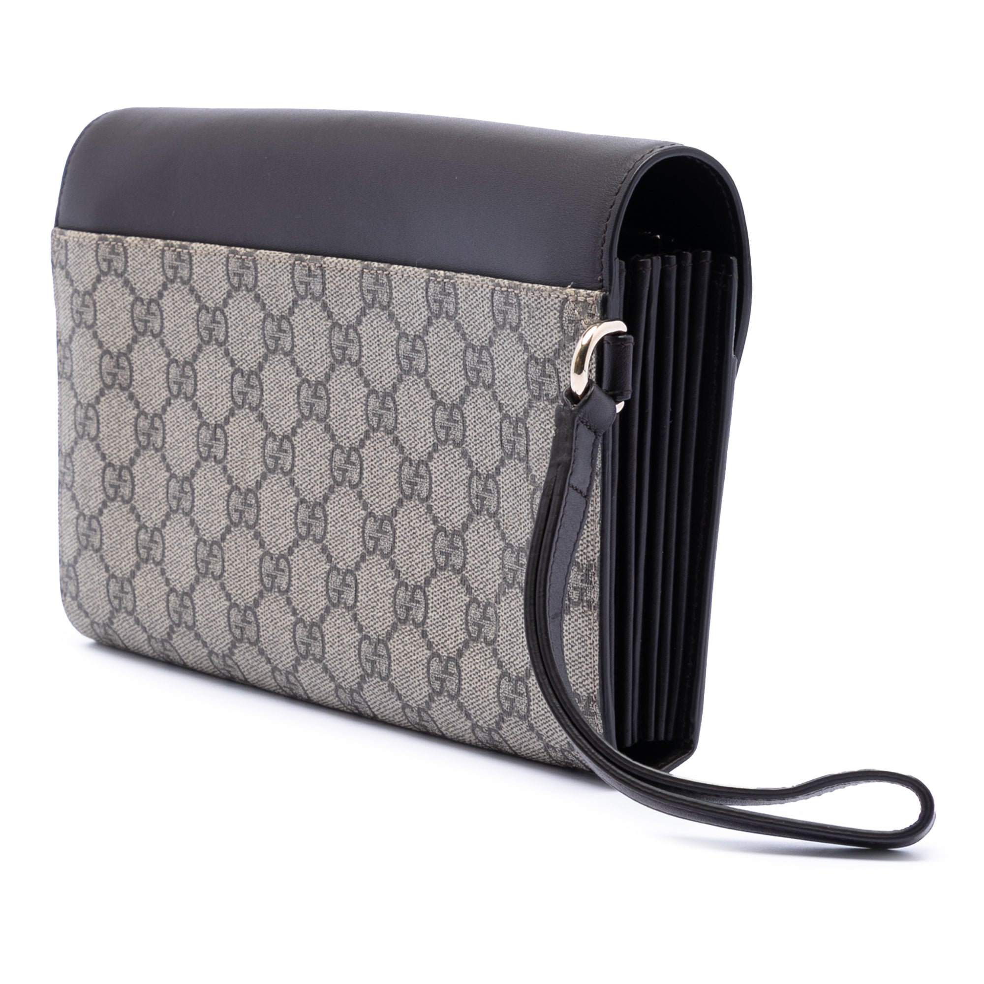 Flap Messenger Bag GG Coated Canvas with Leather Medium
