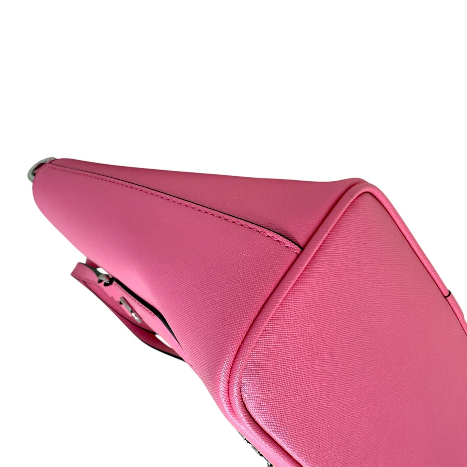 The Small Saffiano Leather Tote Bag In Candy Pink Luxury Designer By Marc Jacobs, Size: Small