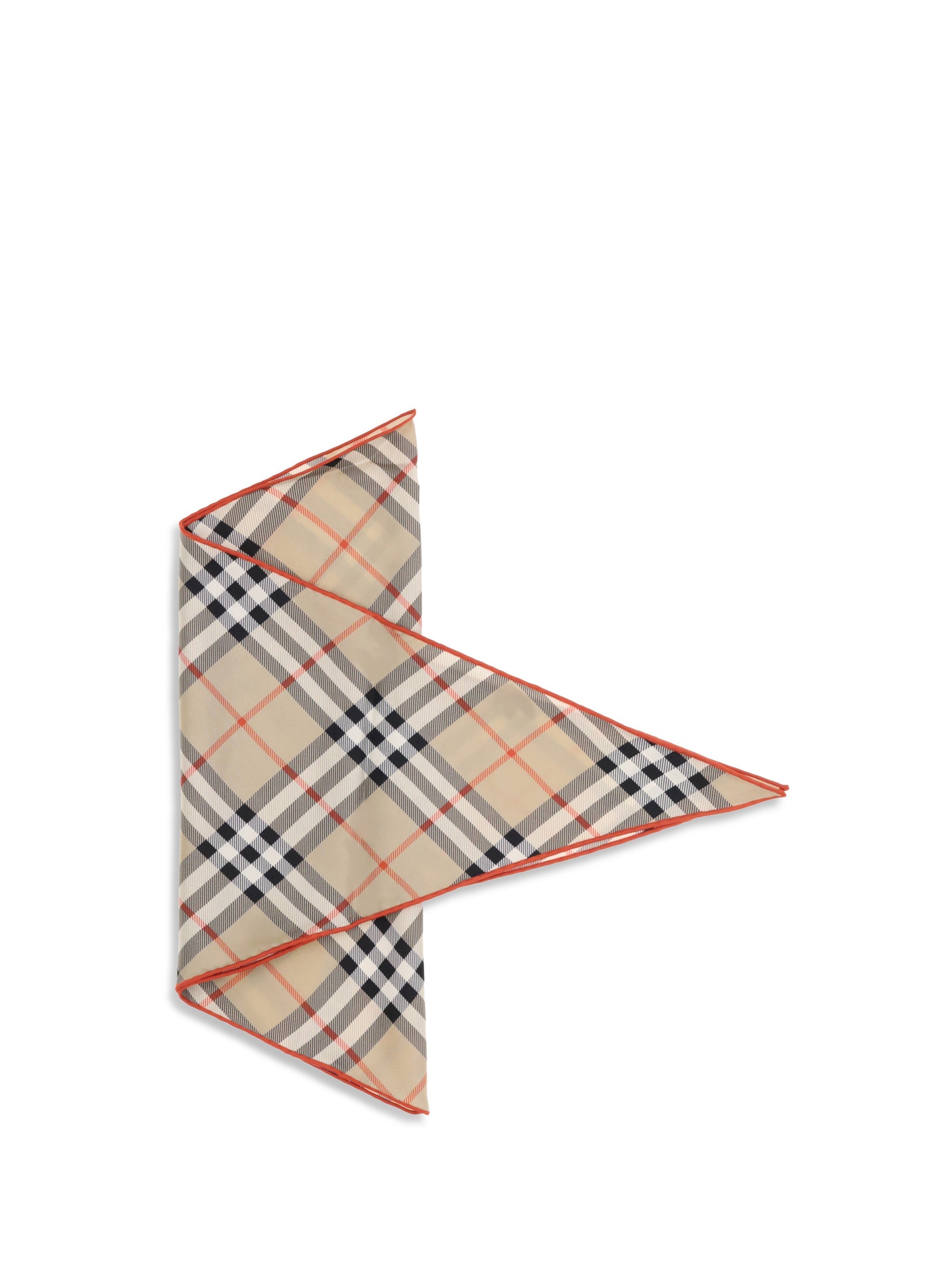silk check scarf