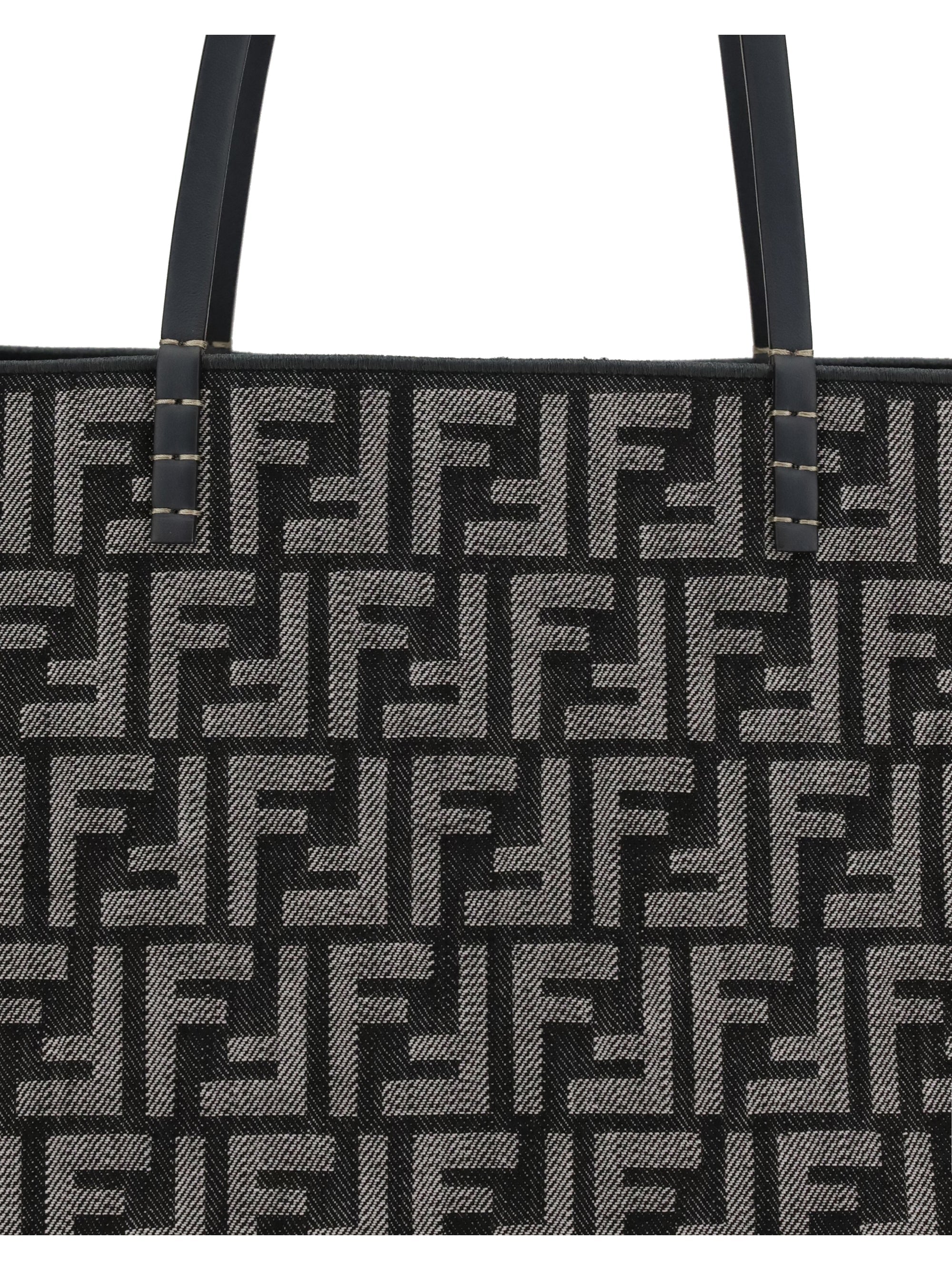 roll large shopper bag with all-over ff motif