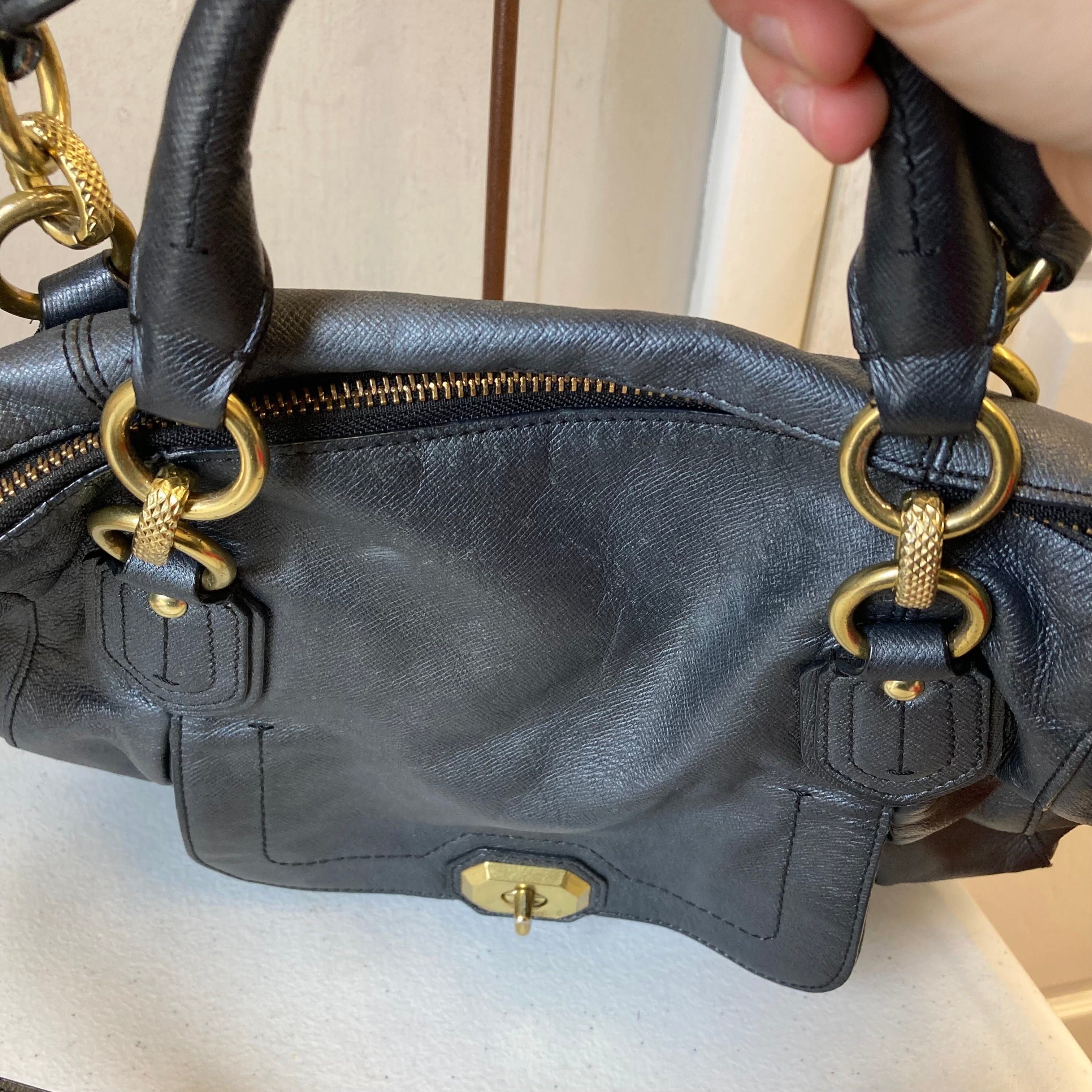 Handbag Designer By Coach In Blue, Size:Medium