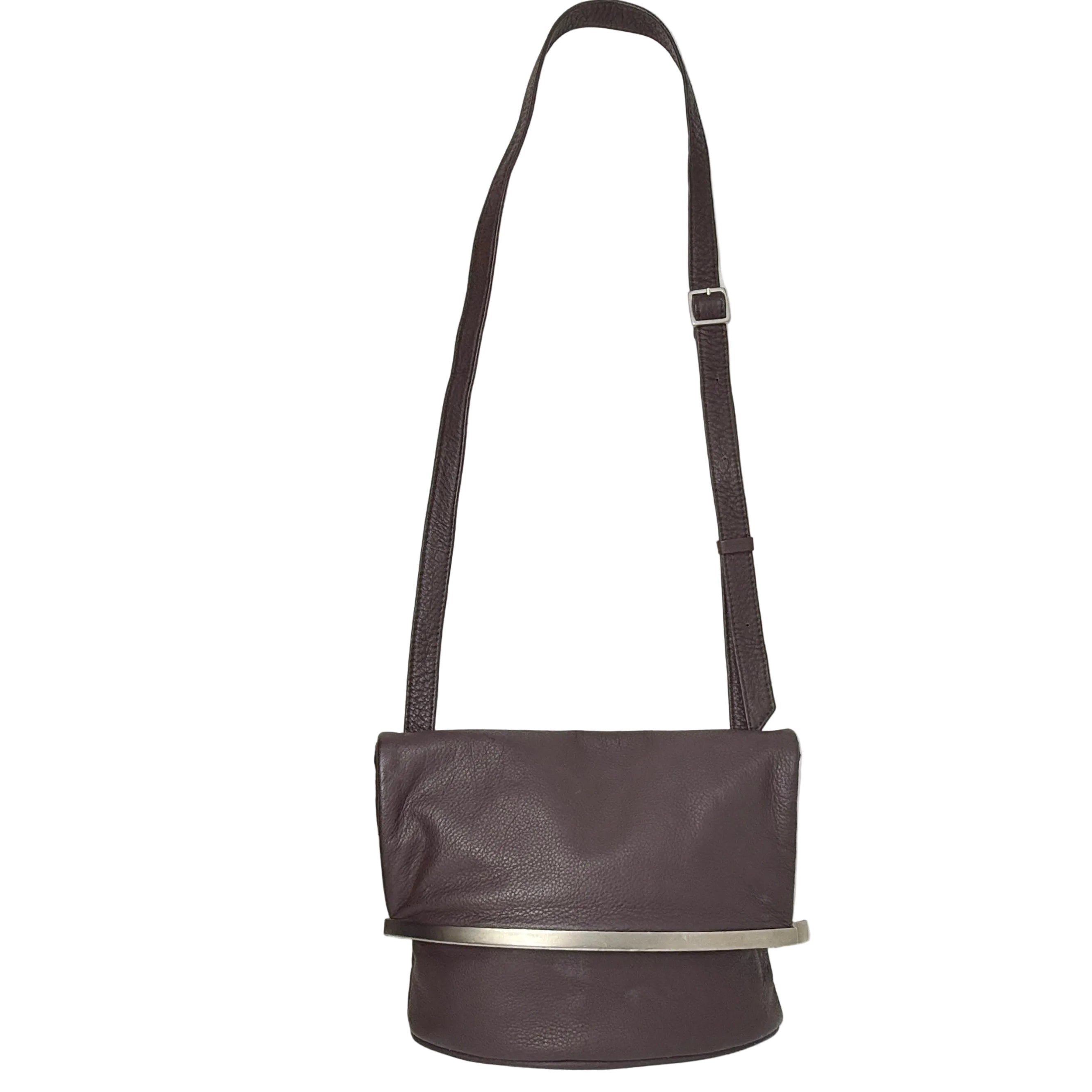 Wandelbar Leather Crossbody Bag By Olbrish, Size: Small