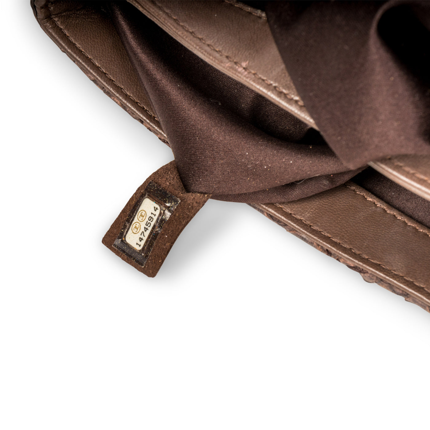Python Flap Bag Brown