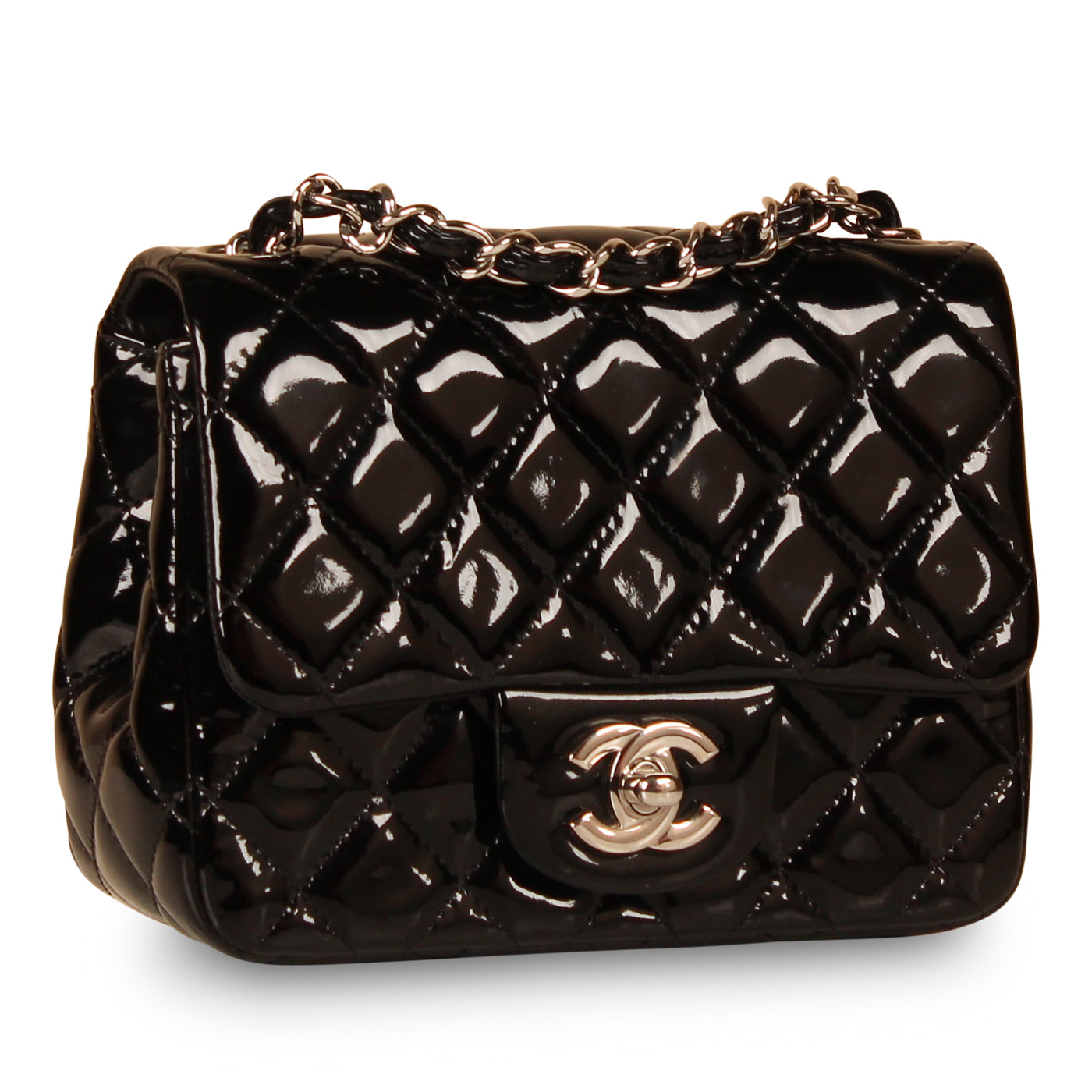 Classic Flap Bag - Mini Square - Patent