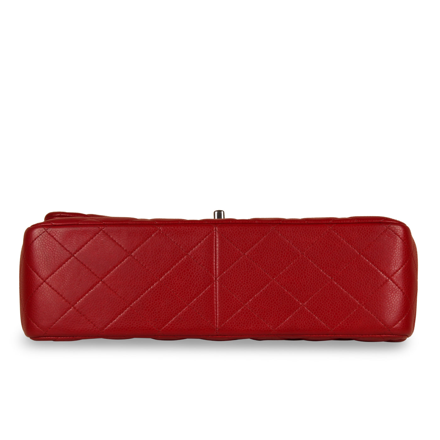 Classic Red Caviar Flap Bag - Jumbo