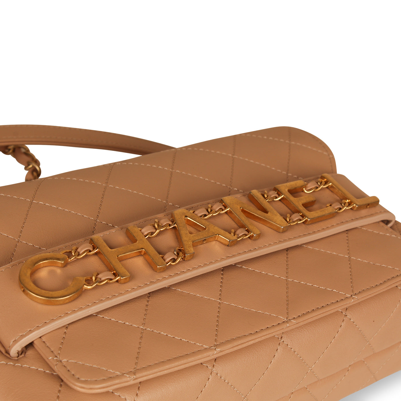 Medium Enchained Logo Flap Bag