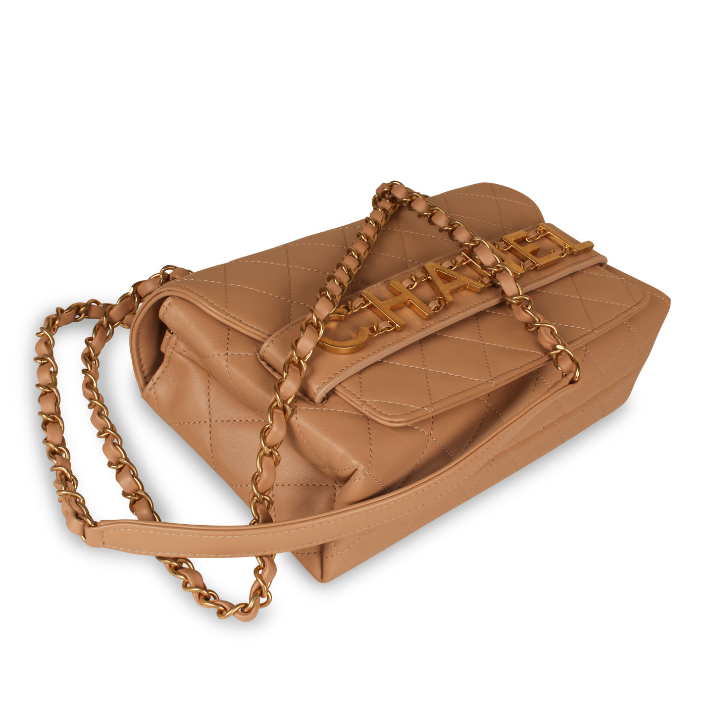 Medium Enchained Logo Flap Bag