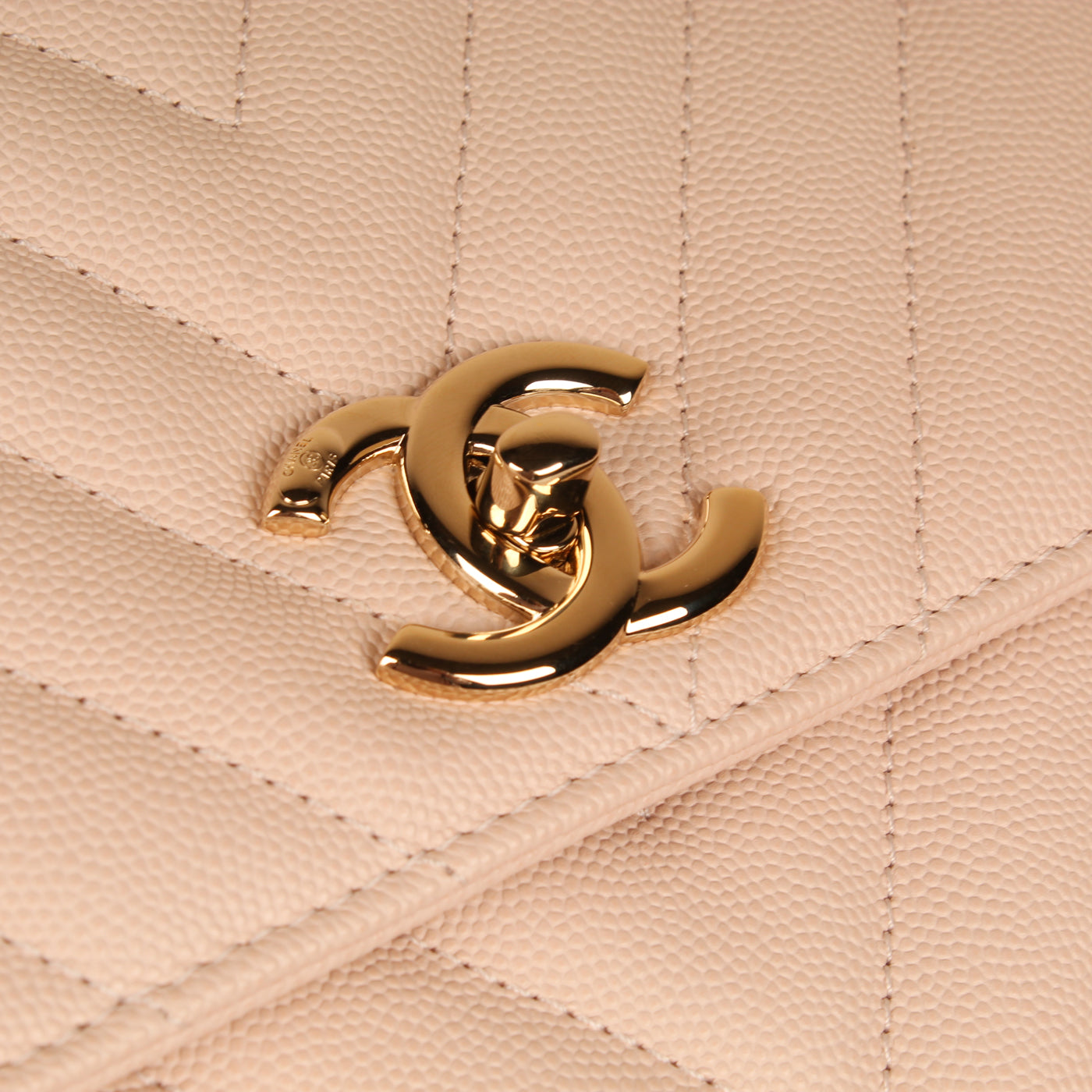 Pink Chevron Coco Top Handle - Medium