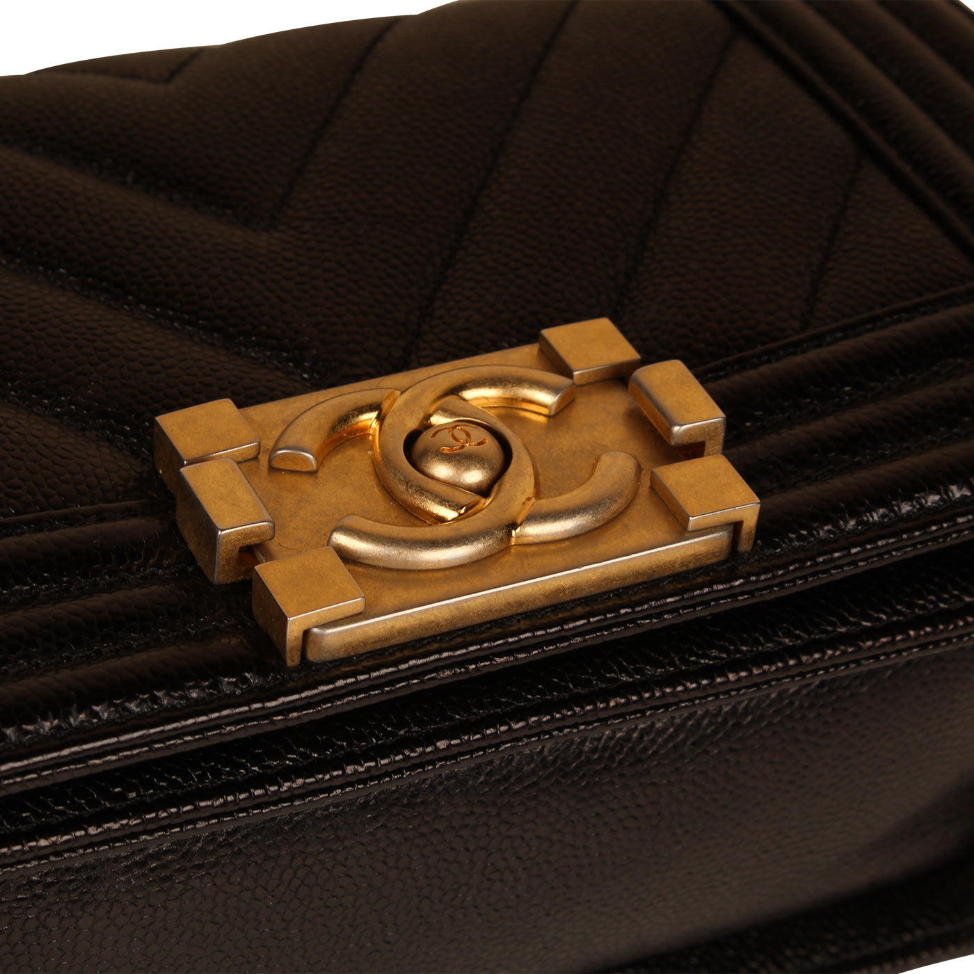 Boy Bag - Small Black Caviar