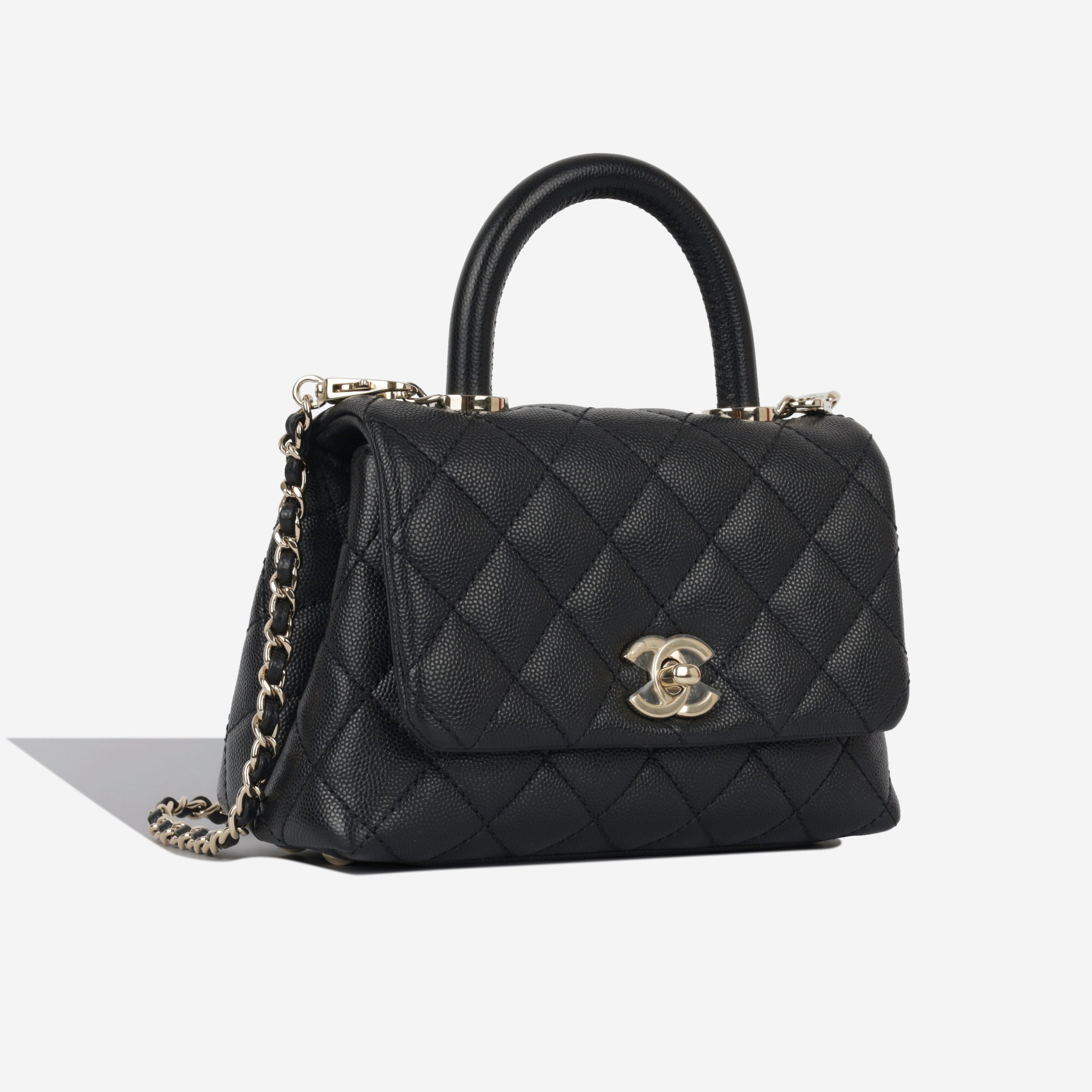 Mini Coco Handle - Black Caviar
