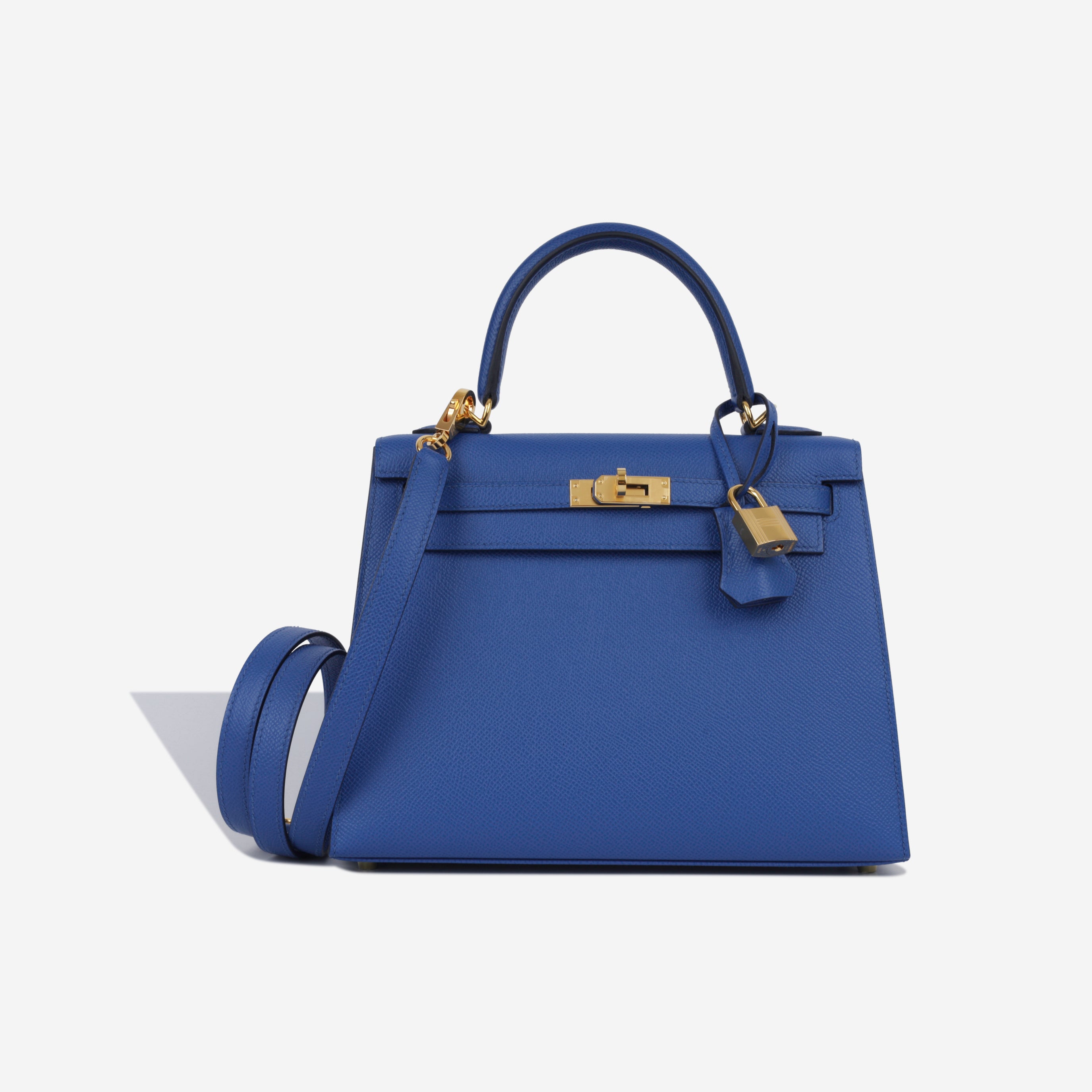 Kelly 25 - Bleu France Epsom