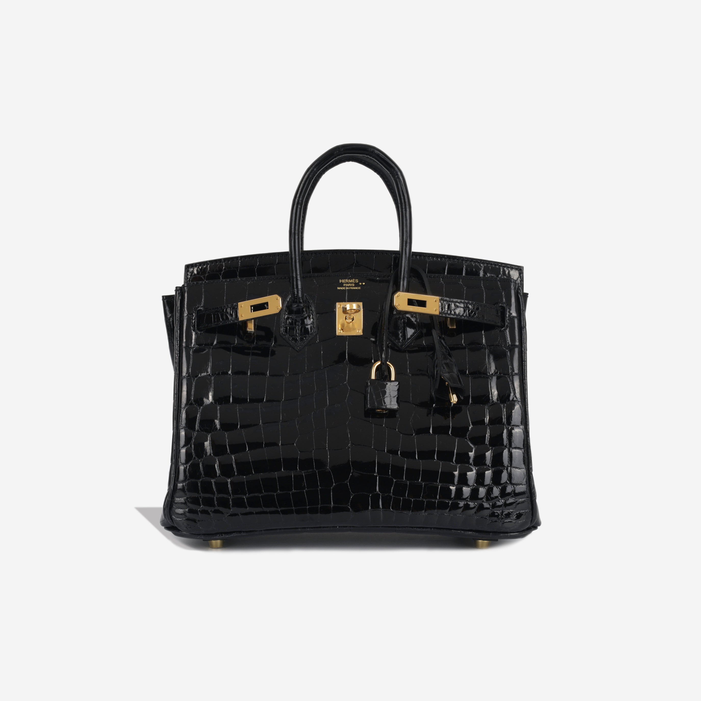 Birkin 25 - Noir Shiny Croc