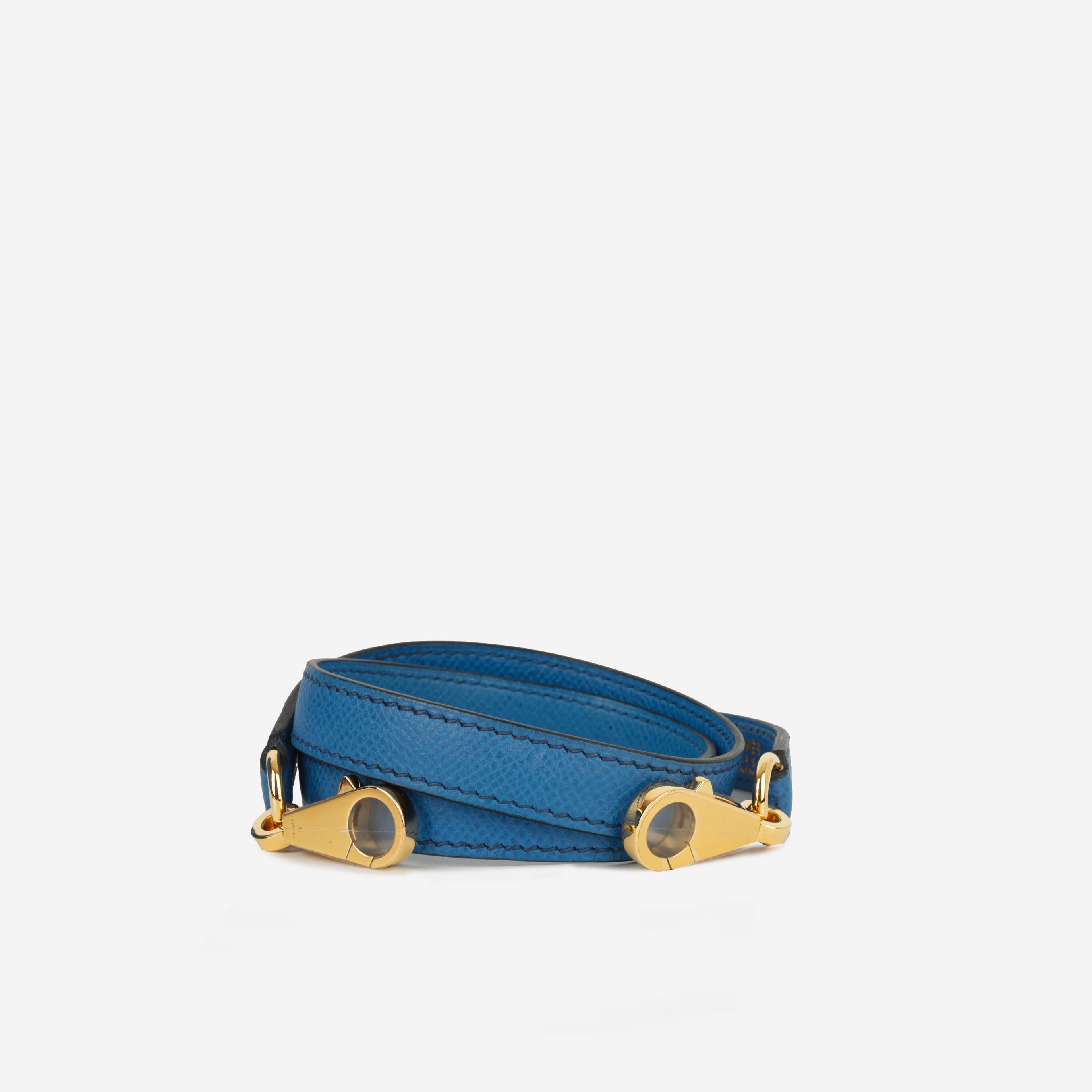 Hermès Vintage Kelly 28 - Bleu De France Courchevel | Gold Hardware