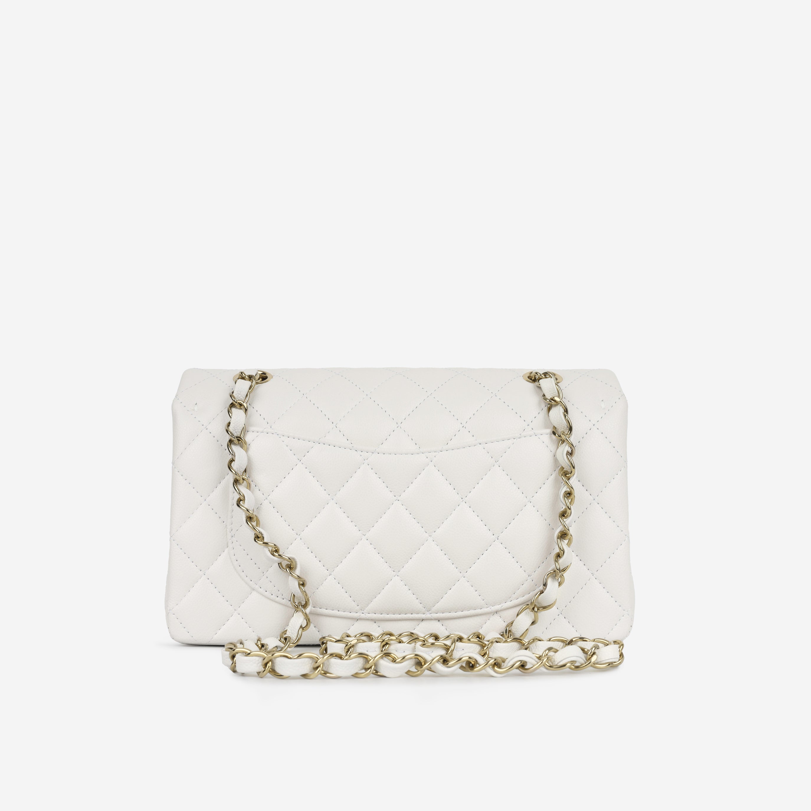 Small Classic Flap Bag - White