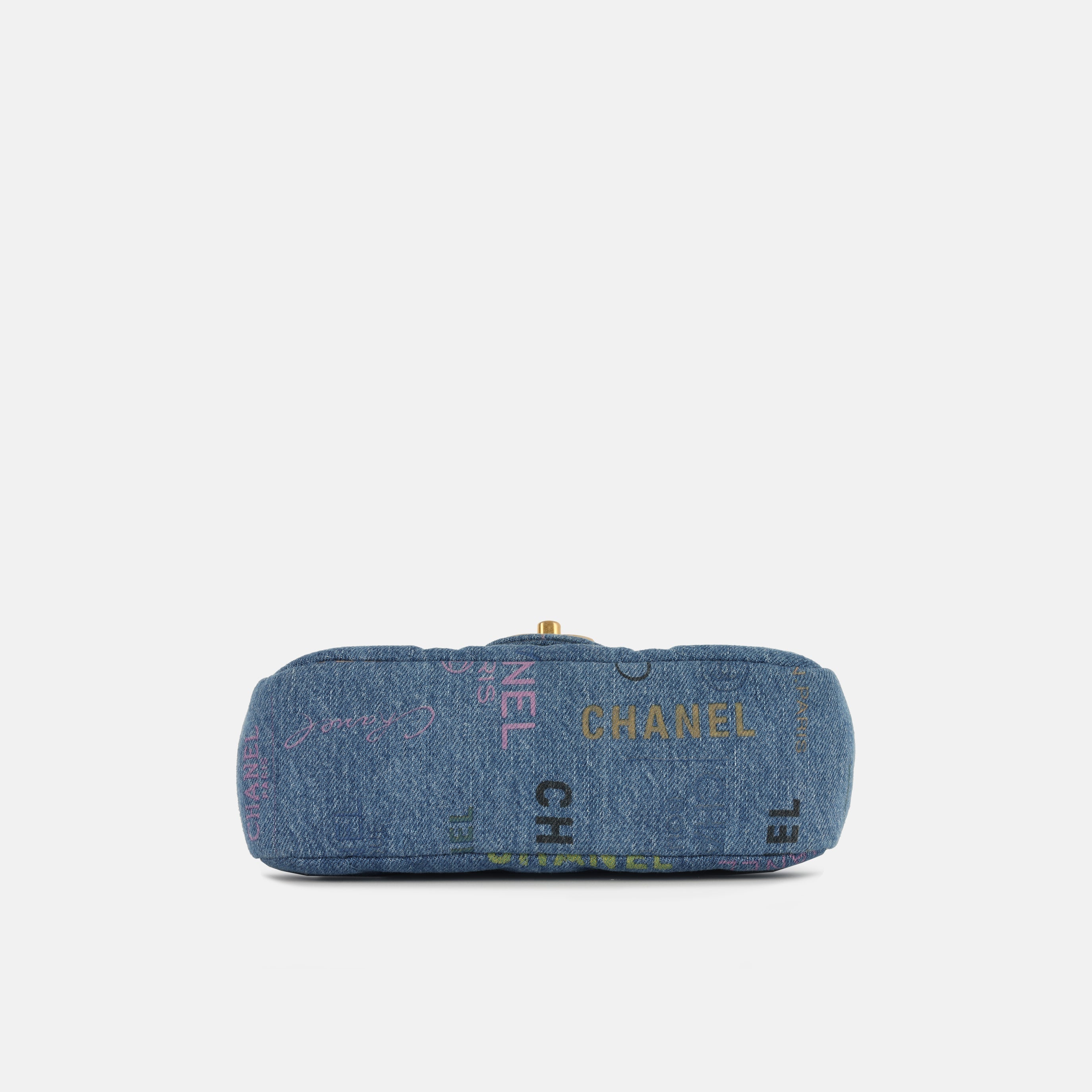 Small Flap Bag - Denim Logo