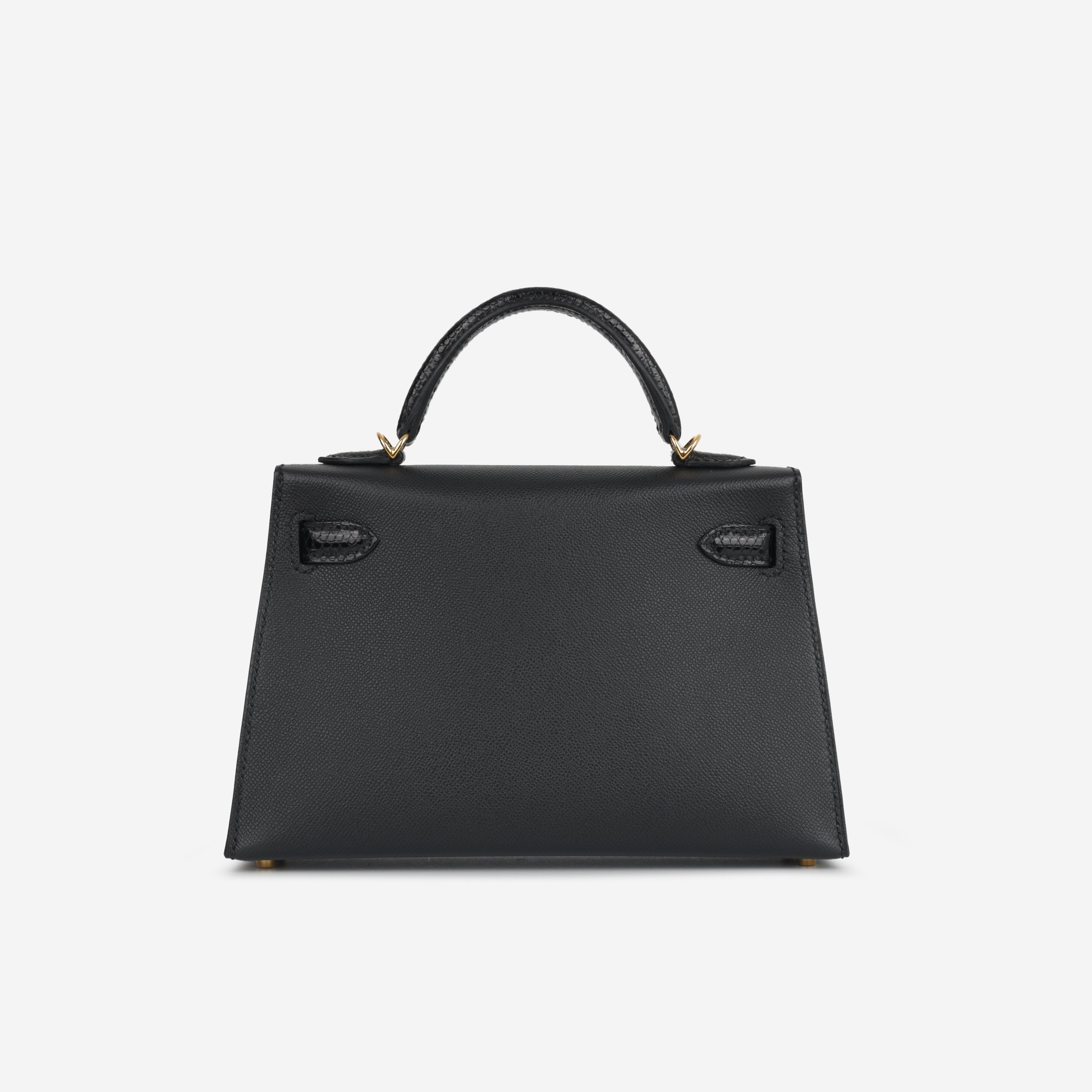 Hermès Mini Kelly Touch - Black Madame / Lizard | Gold Hardware