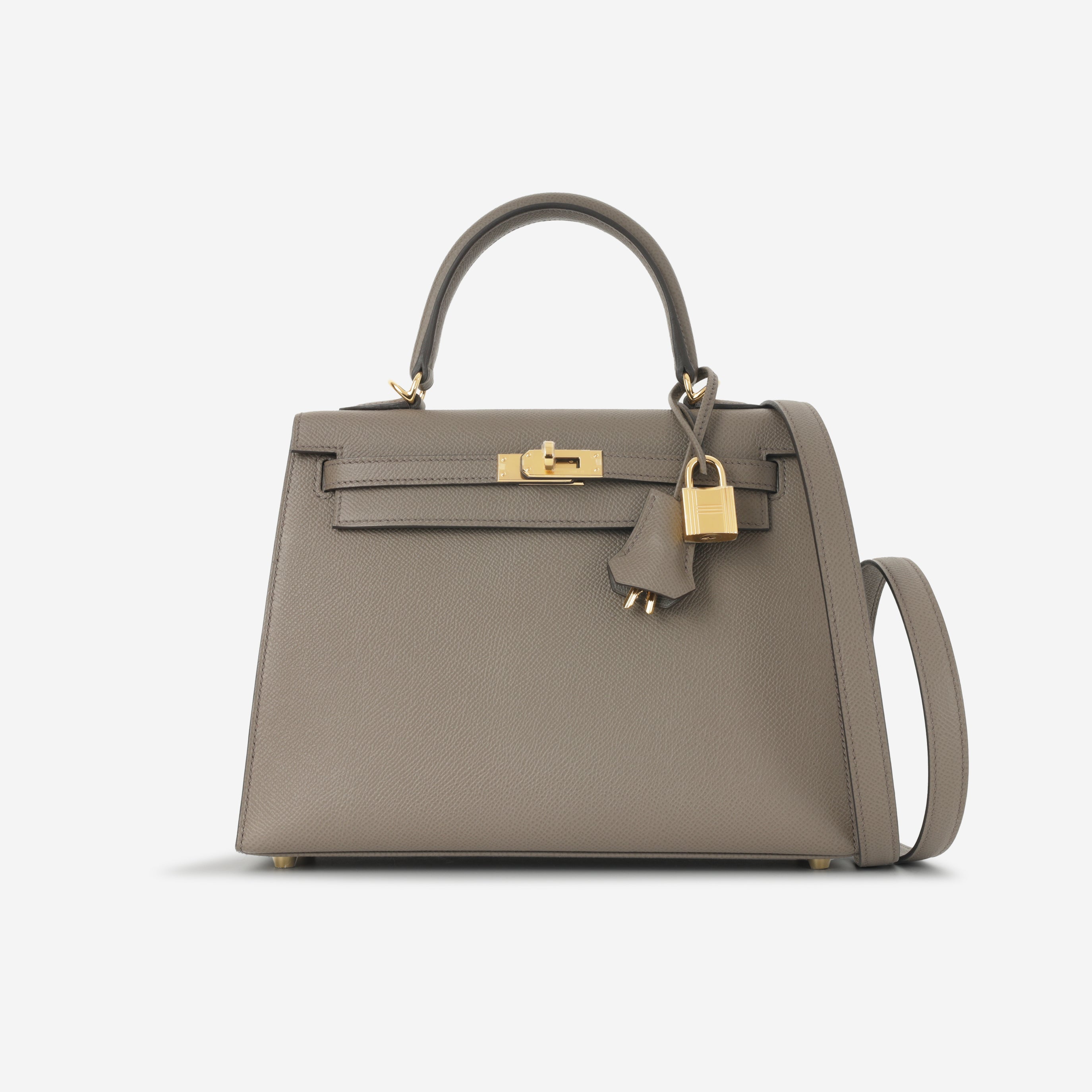 Hermès Kelly 25 - Gris Etain Epsom | Gold Hardware