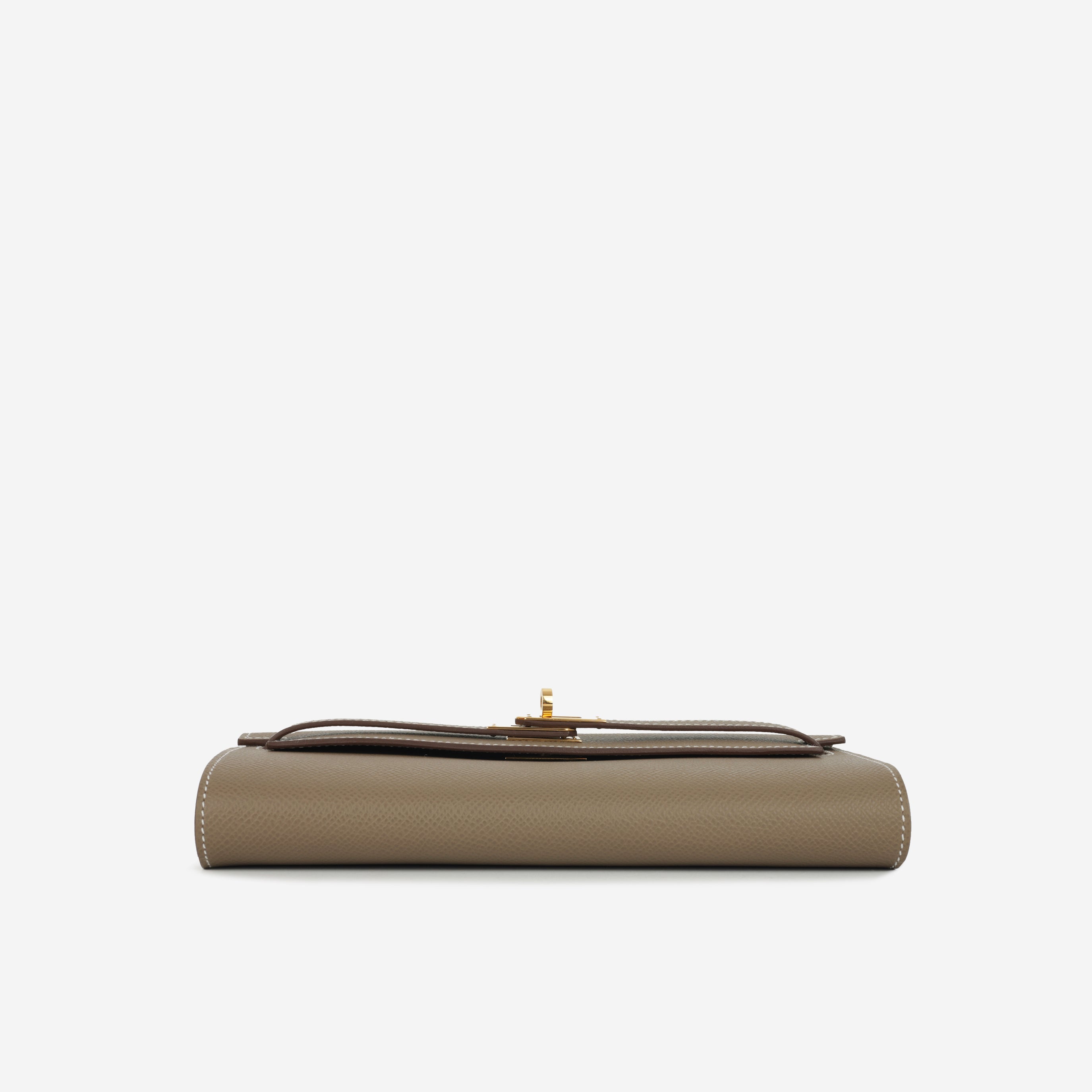 Hermès Kelly To Go Wallet - Etoupe Epsom | Gold Hardware