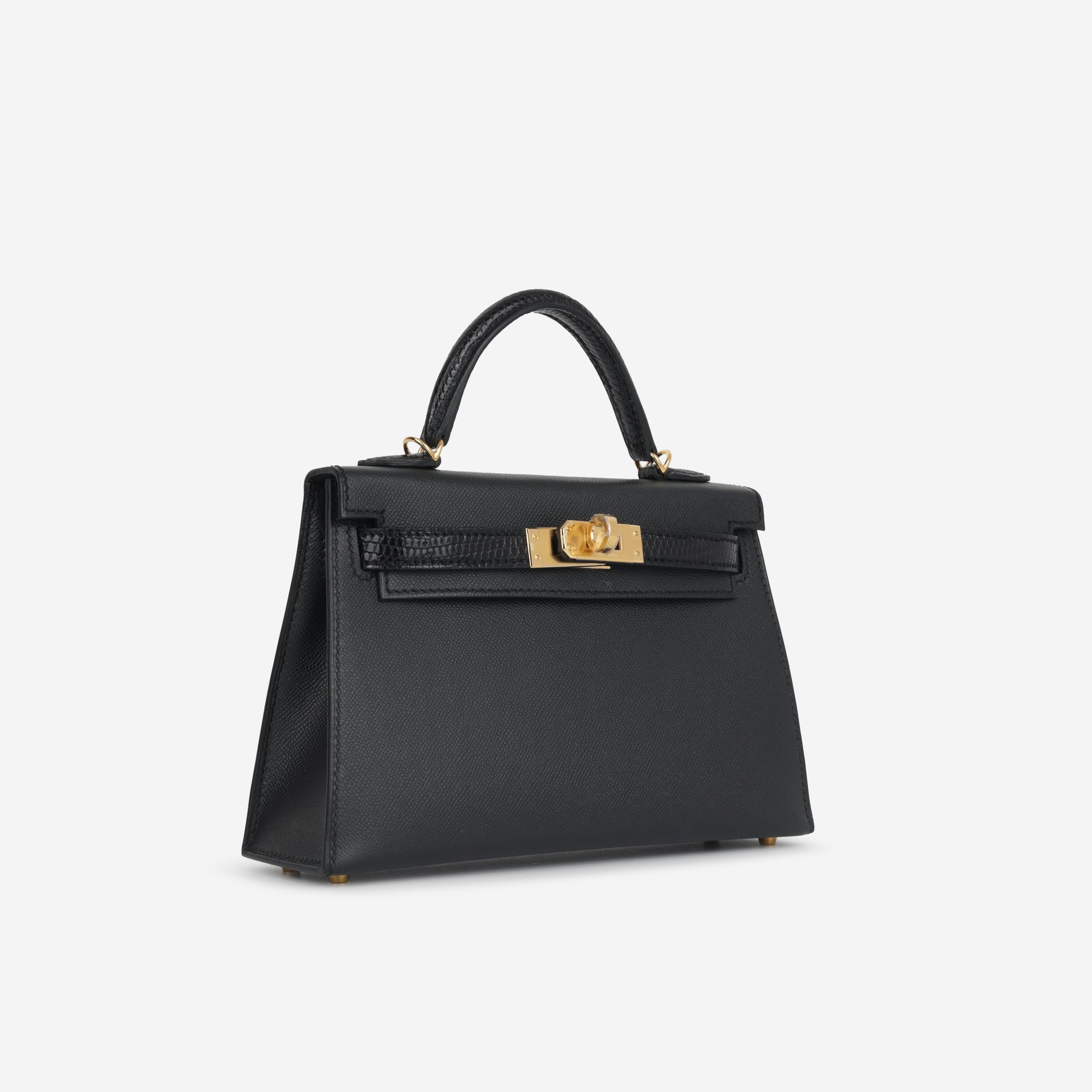 Mini Kelly Touch - Noir Madame / Lizard