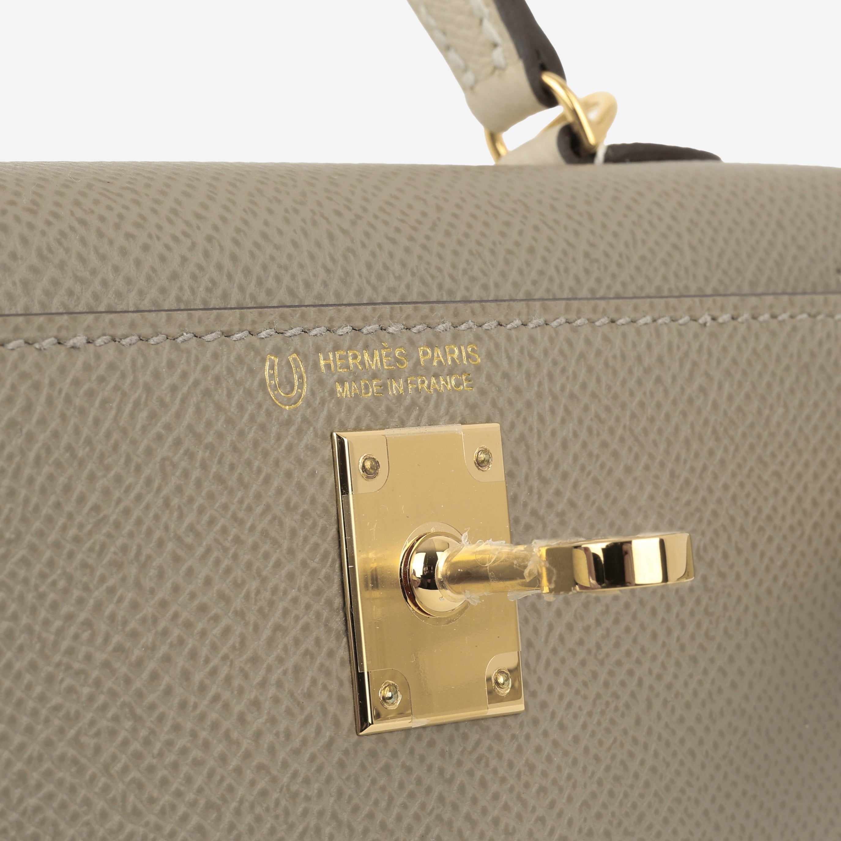 Hermès HSS Mini Kelly - Gris Asphalt / Craie