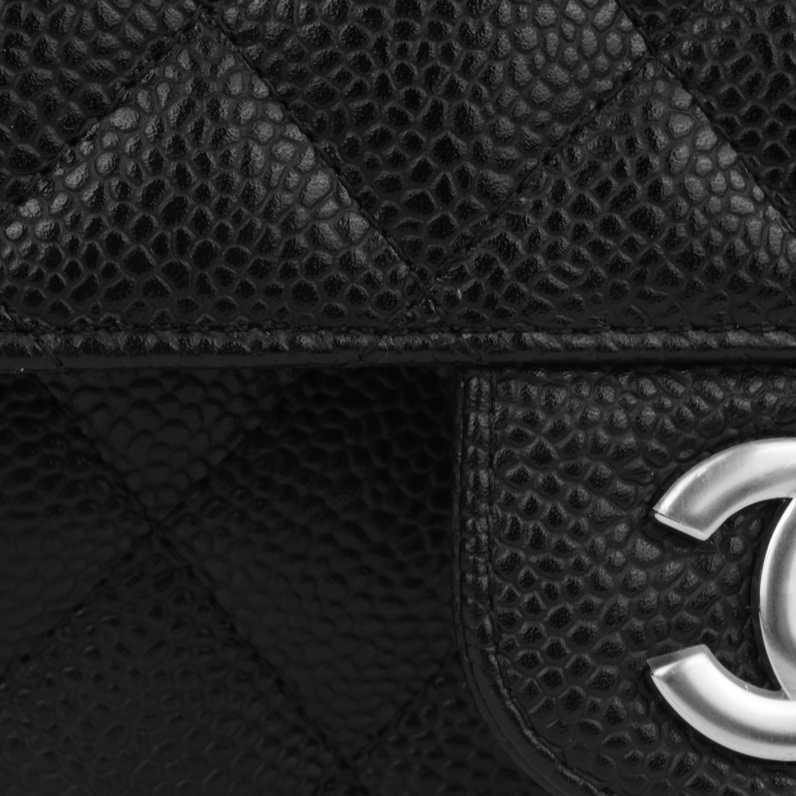 Medium Classic Flap - Black Caviar | Silver Hardware