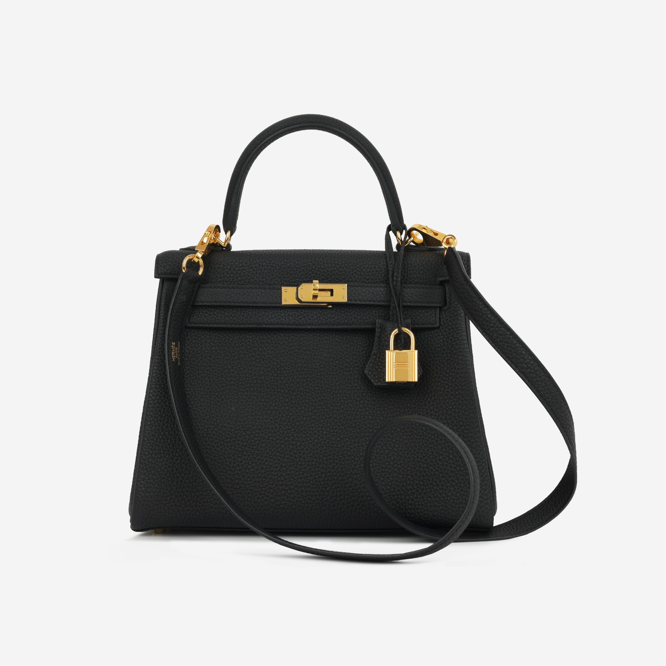 Hermè Kelly 25 - Black Togo | Gold Hardware