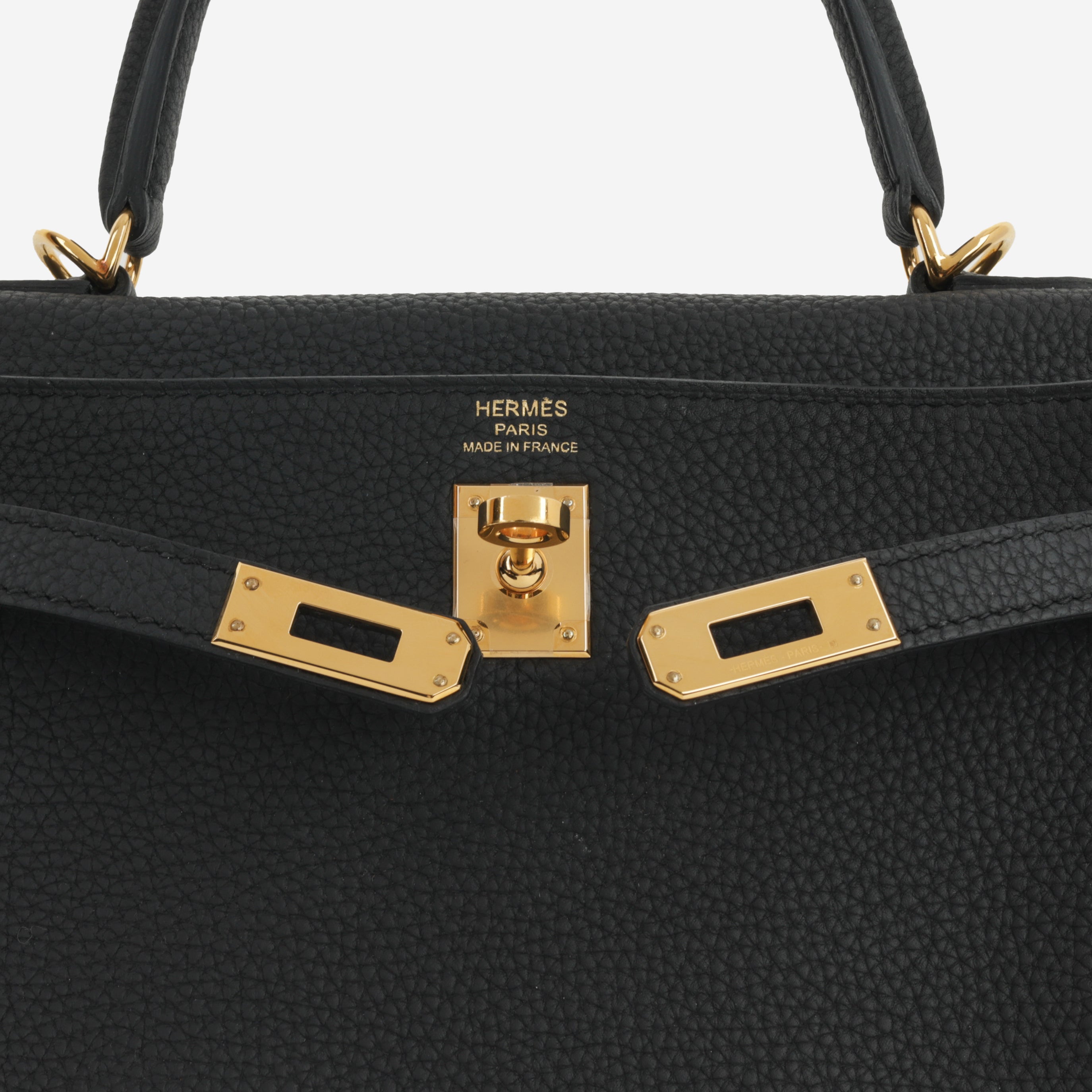 Hermè Kelly 25 - Black Togo | Gold Hardware
