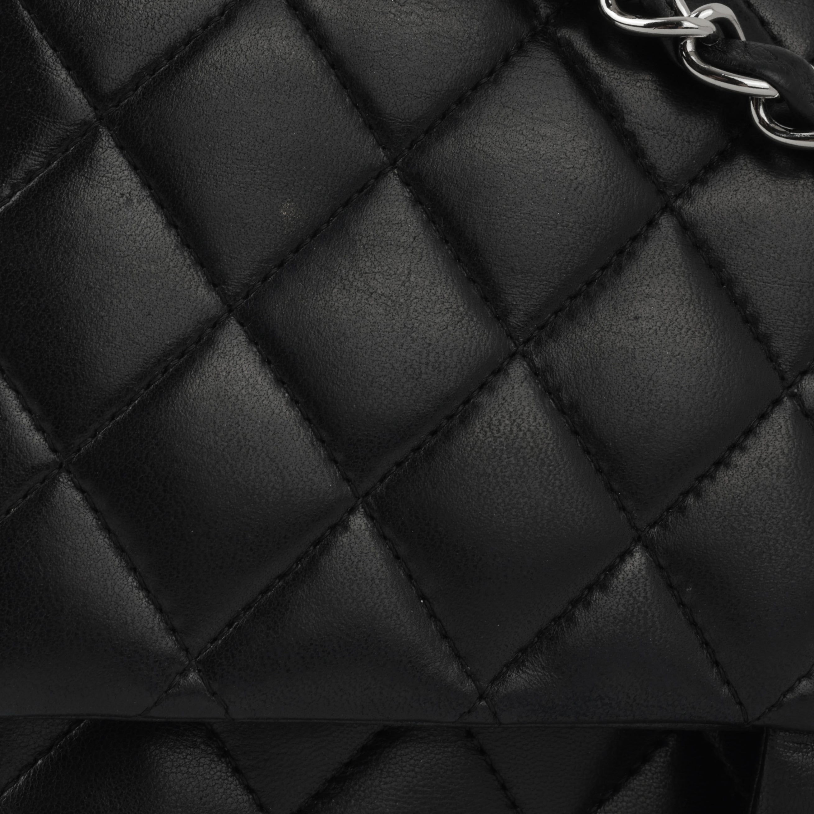 Chanel Medium Classic Flap - Black Lambskin | Silver Hardware