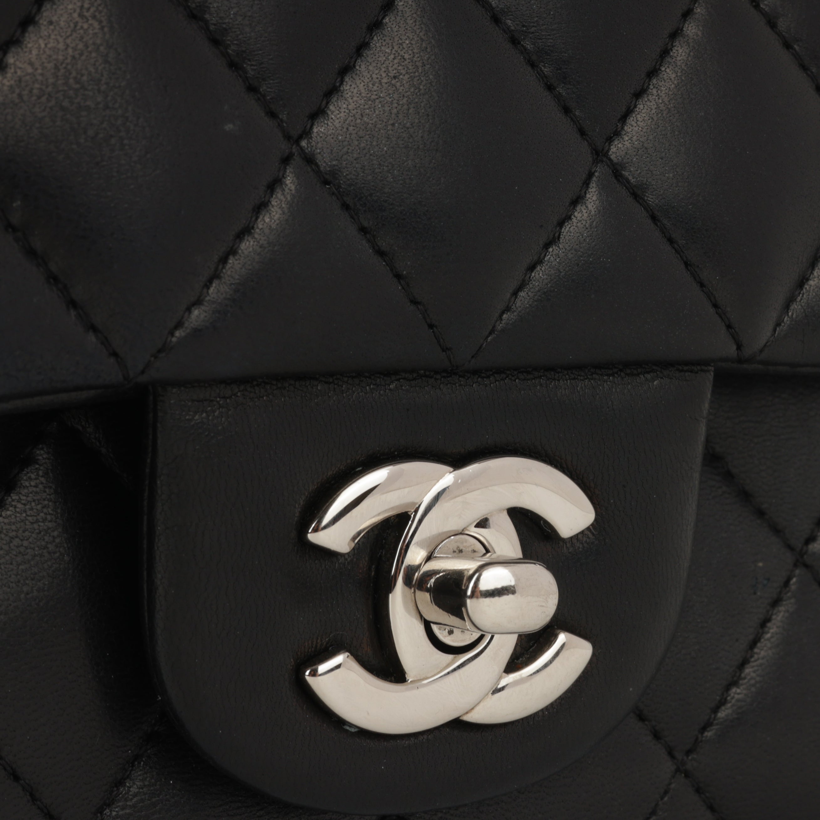 Chanel Medium Classic Flap - Black Lambskin | Silver Hardware