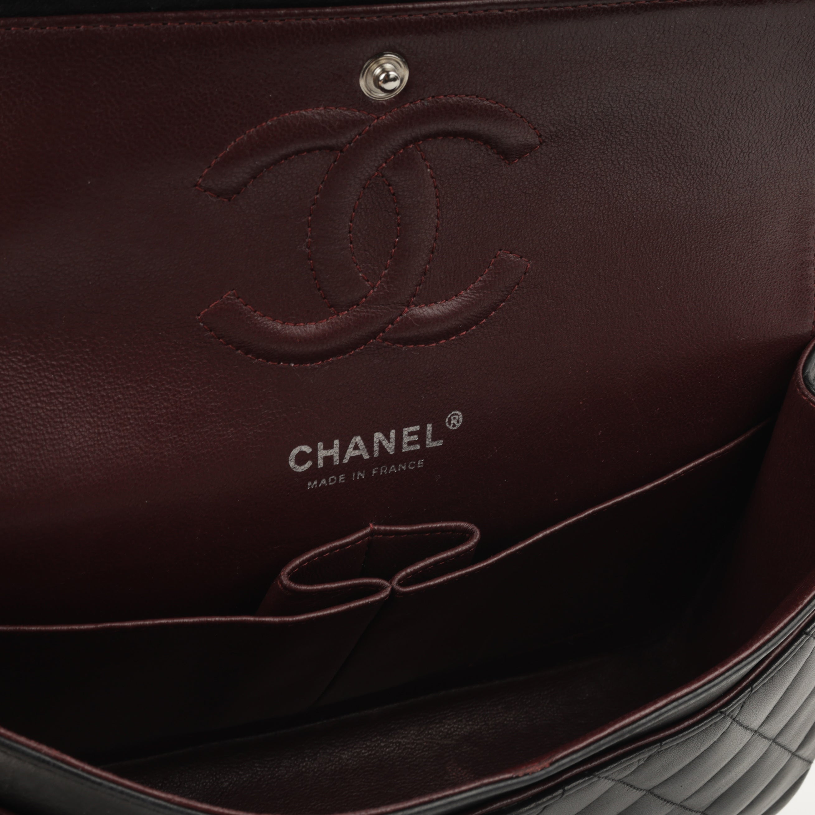 Chanel Medium Classic Flap - Black Lambskin | Silver Hardware
