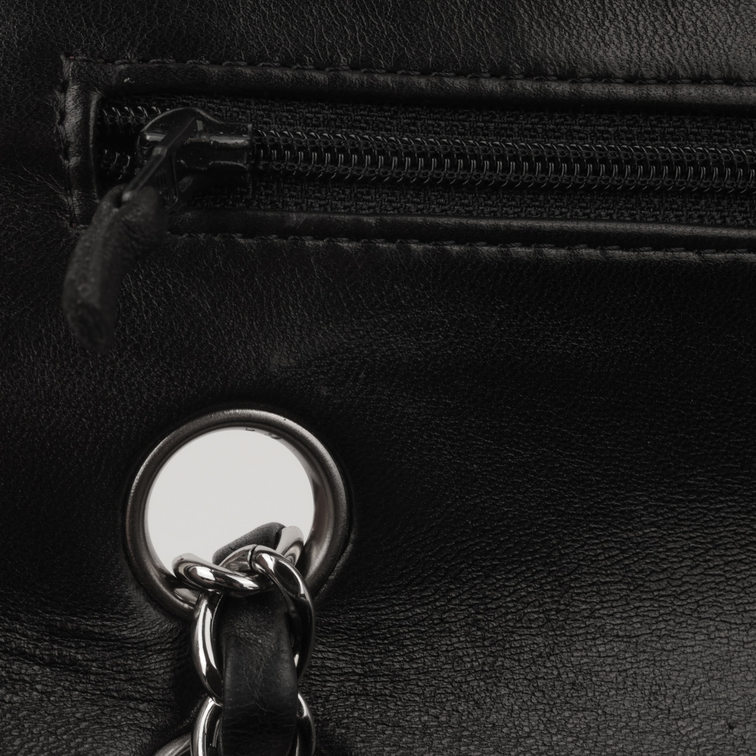 Chanel Medium Classic Flap - Black Lambskin | Silver Hardware