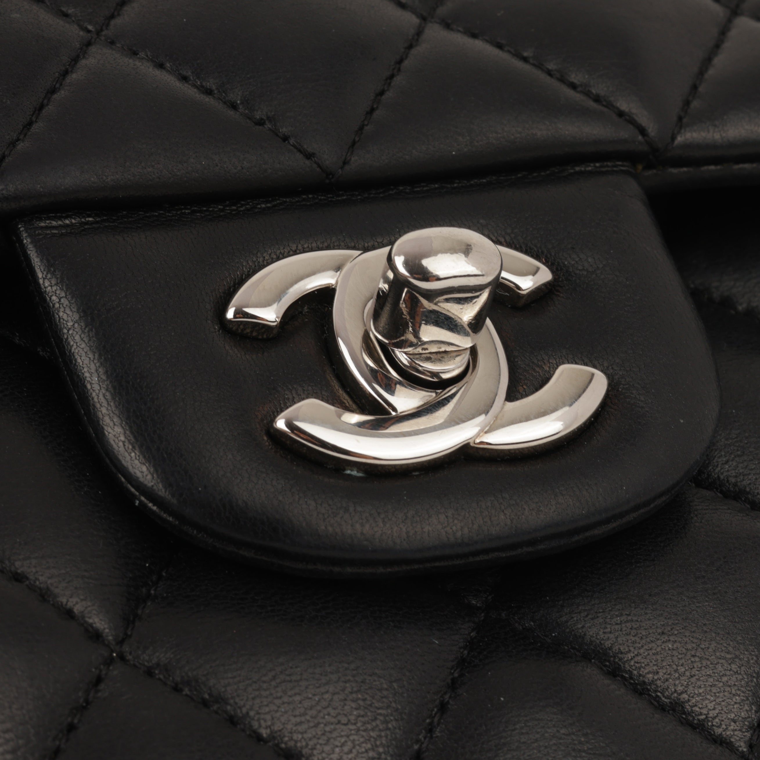 Chanel Medium Classic Flap - Black Lambskin | Silver Hardware