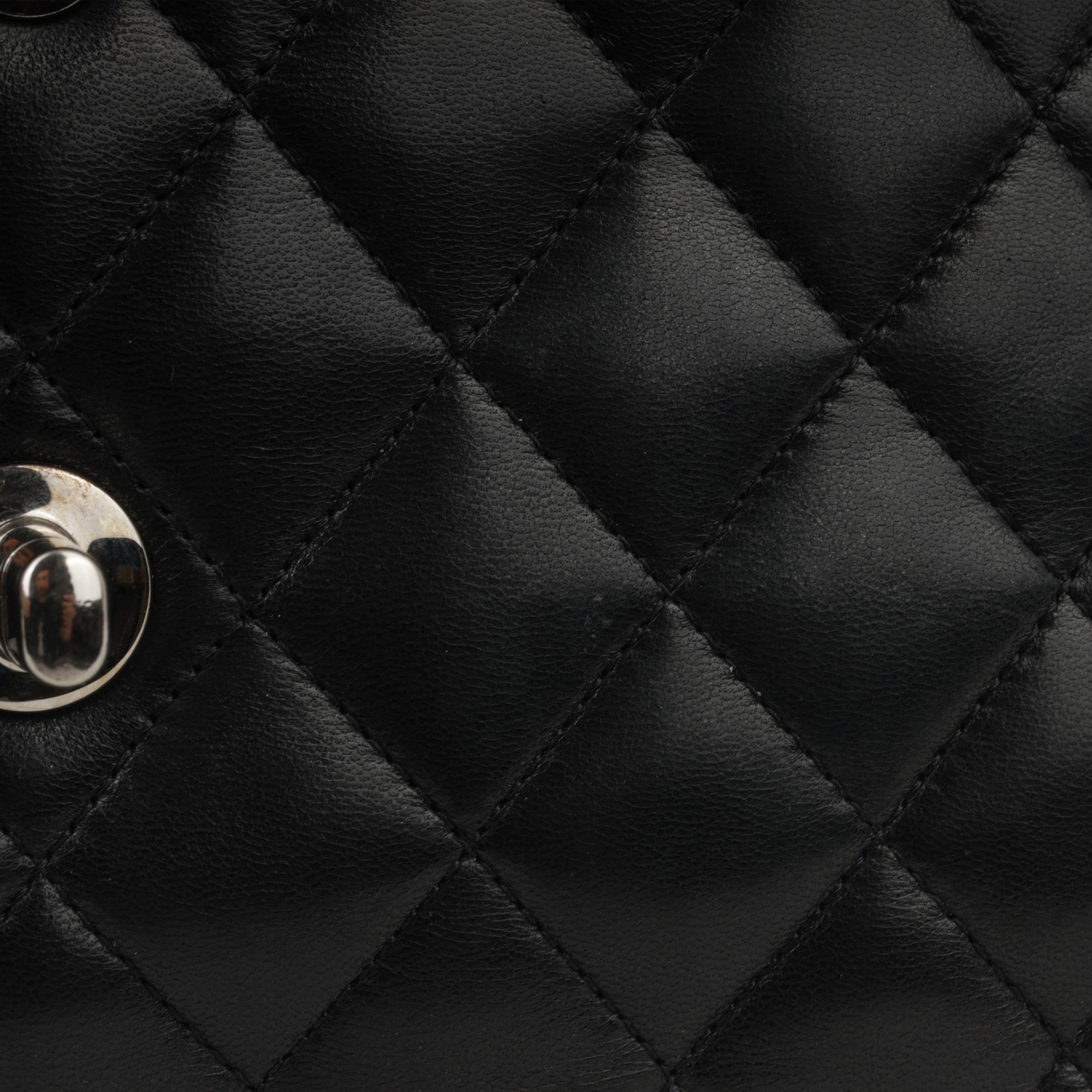 Chanel Medium Classic Flap - Black Lambskin | Silver Hardware