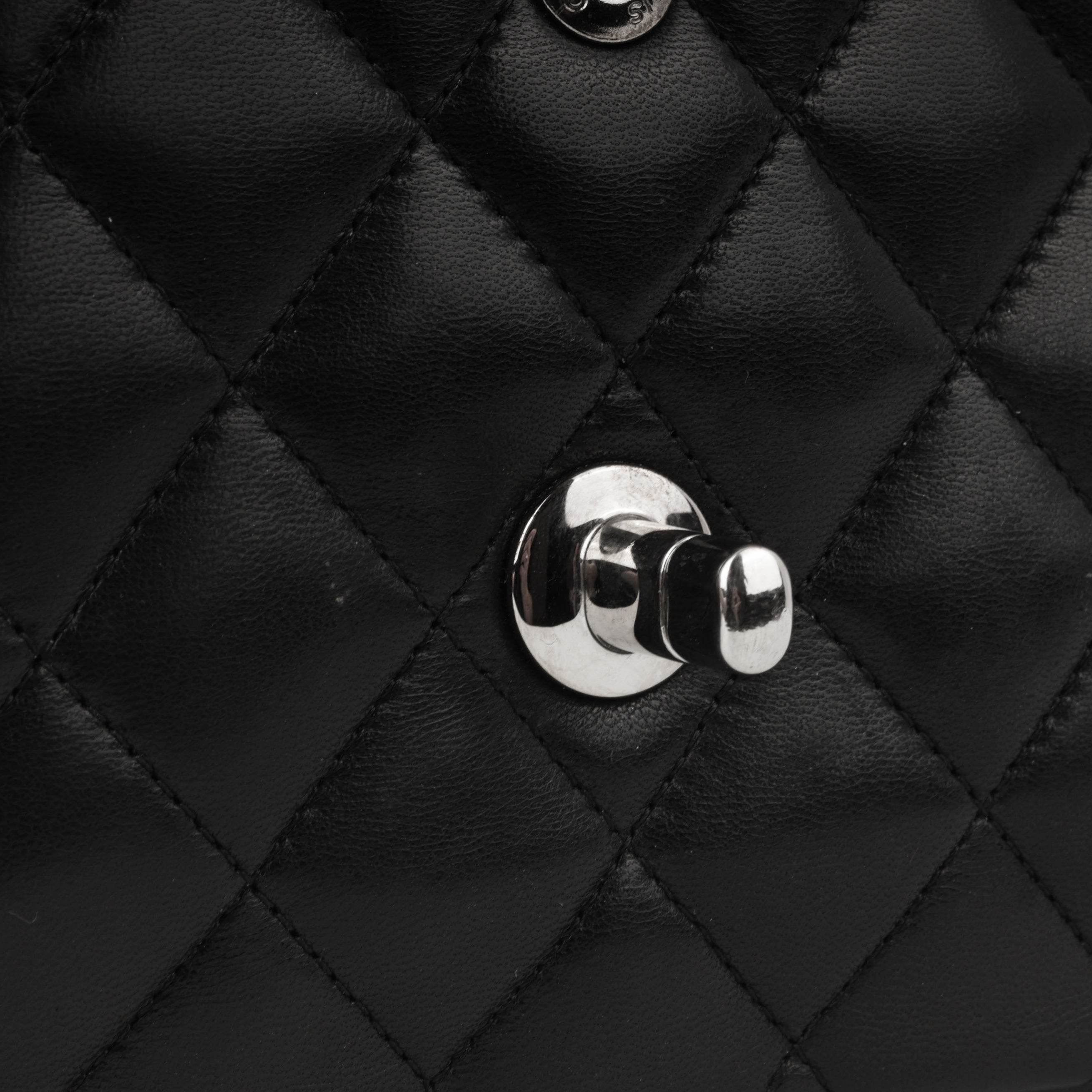 Chanel Medium Classic Flap - Black Lambskin | Silver Hardware