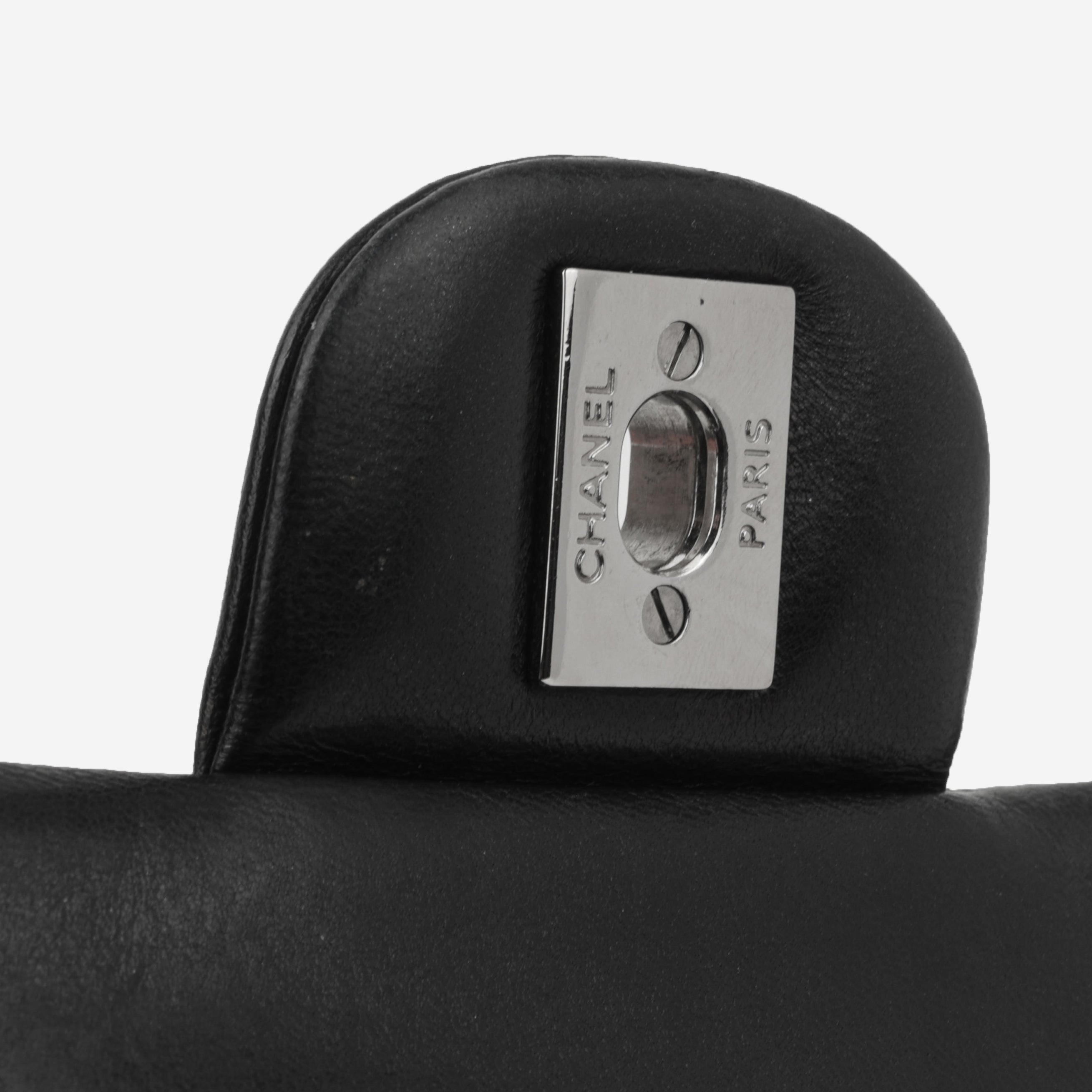 Chanel Medium Classic Flap - Black Lambskin | Silver Hardware