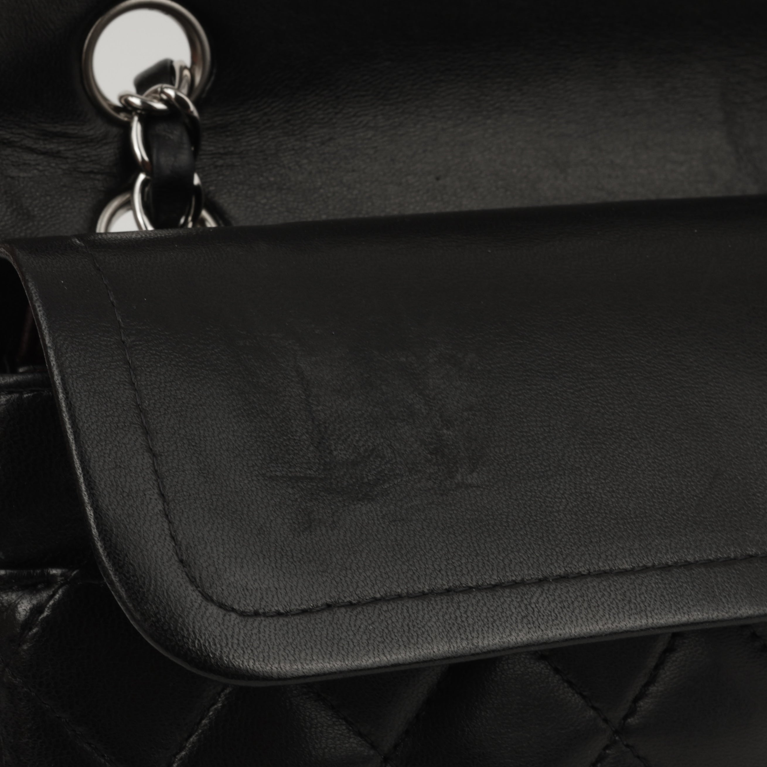 Chanel Medium Classic Flap - Black Lambskin | Silver Hardware