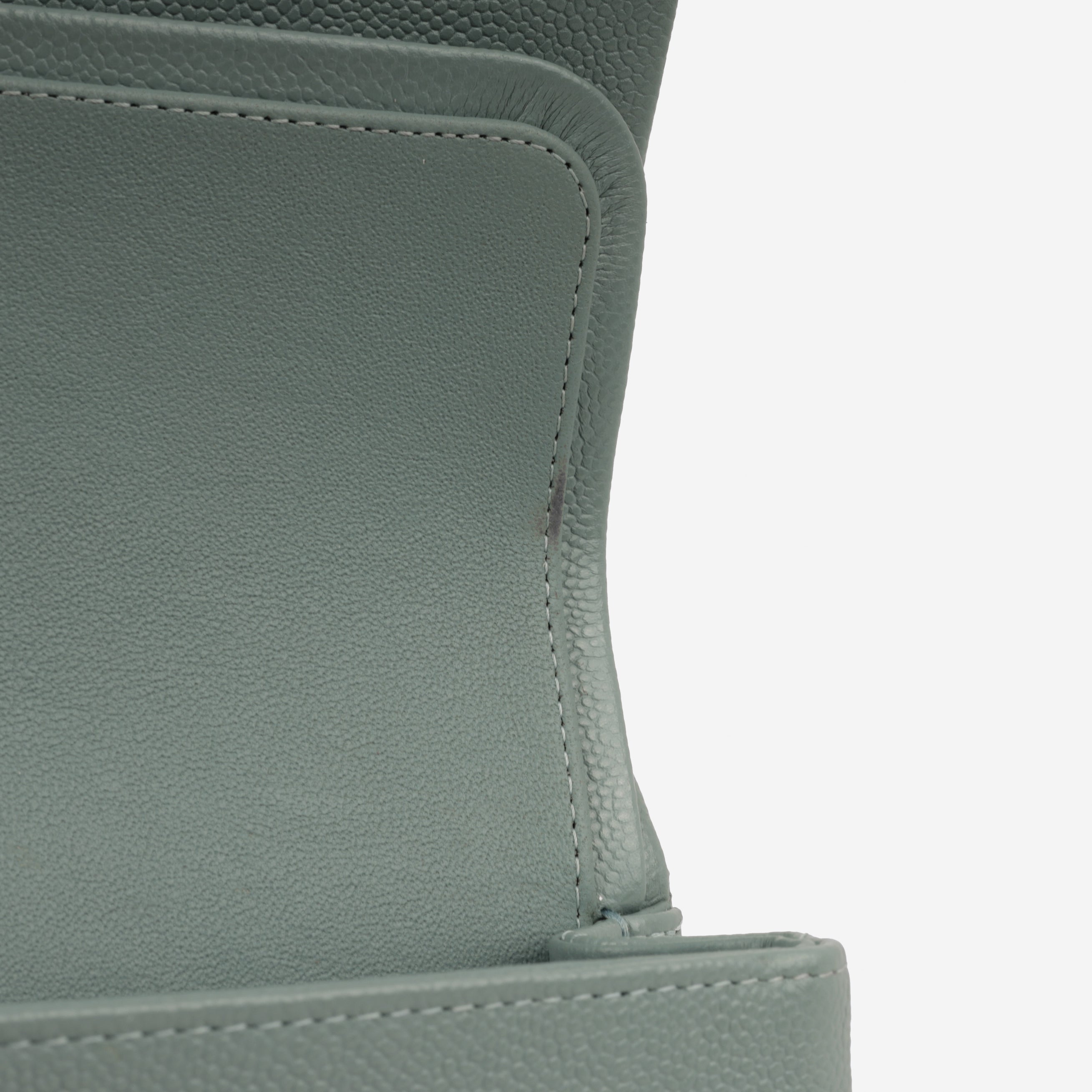 Medium Classic Flap - Sage Green Caviar | Silver Hardware