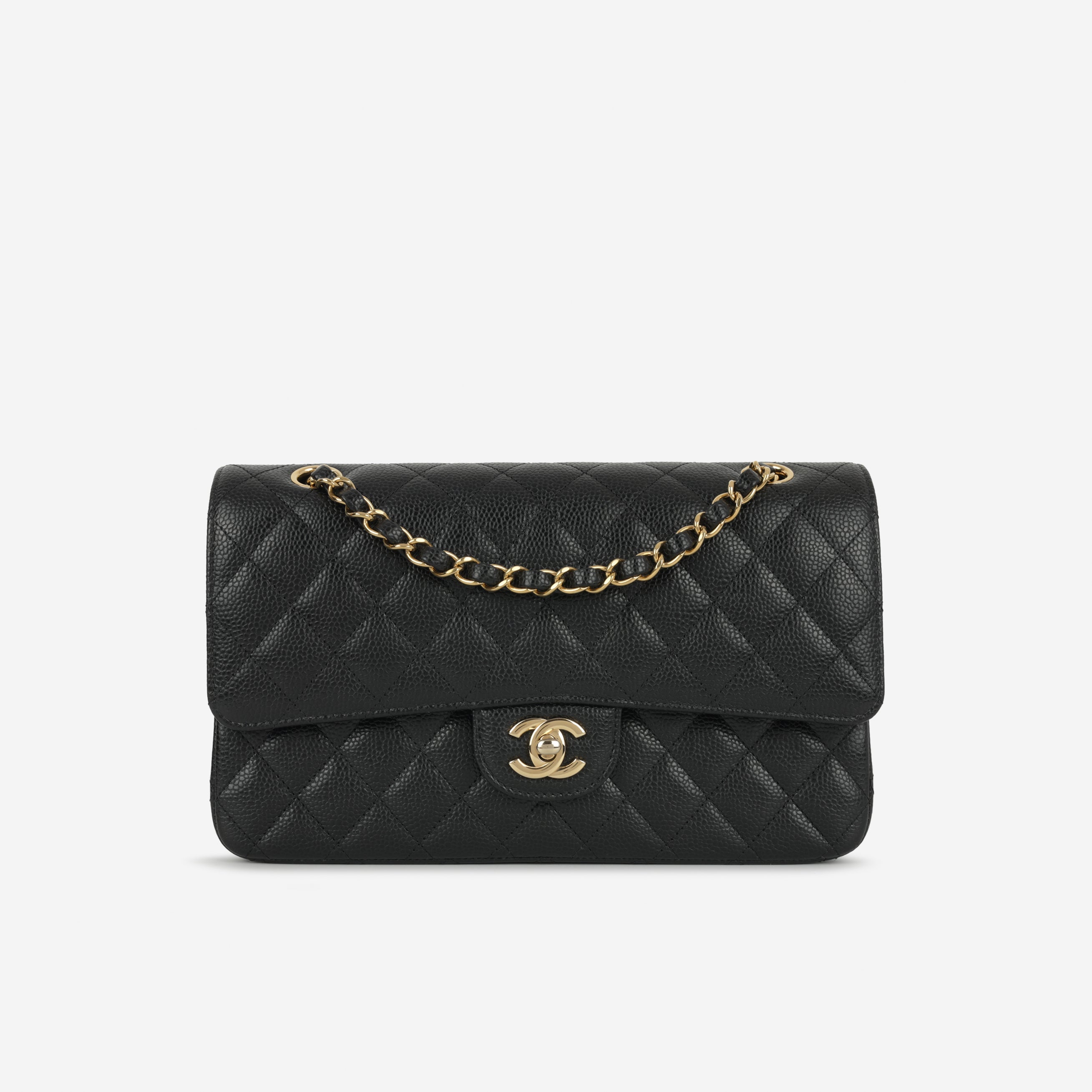 Chanel Medium Classic Flap Black Caviar | Gold Hardware (2024)