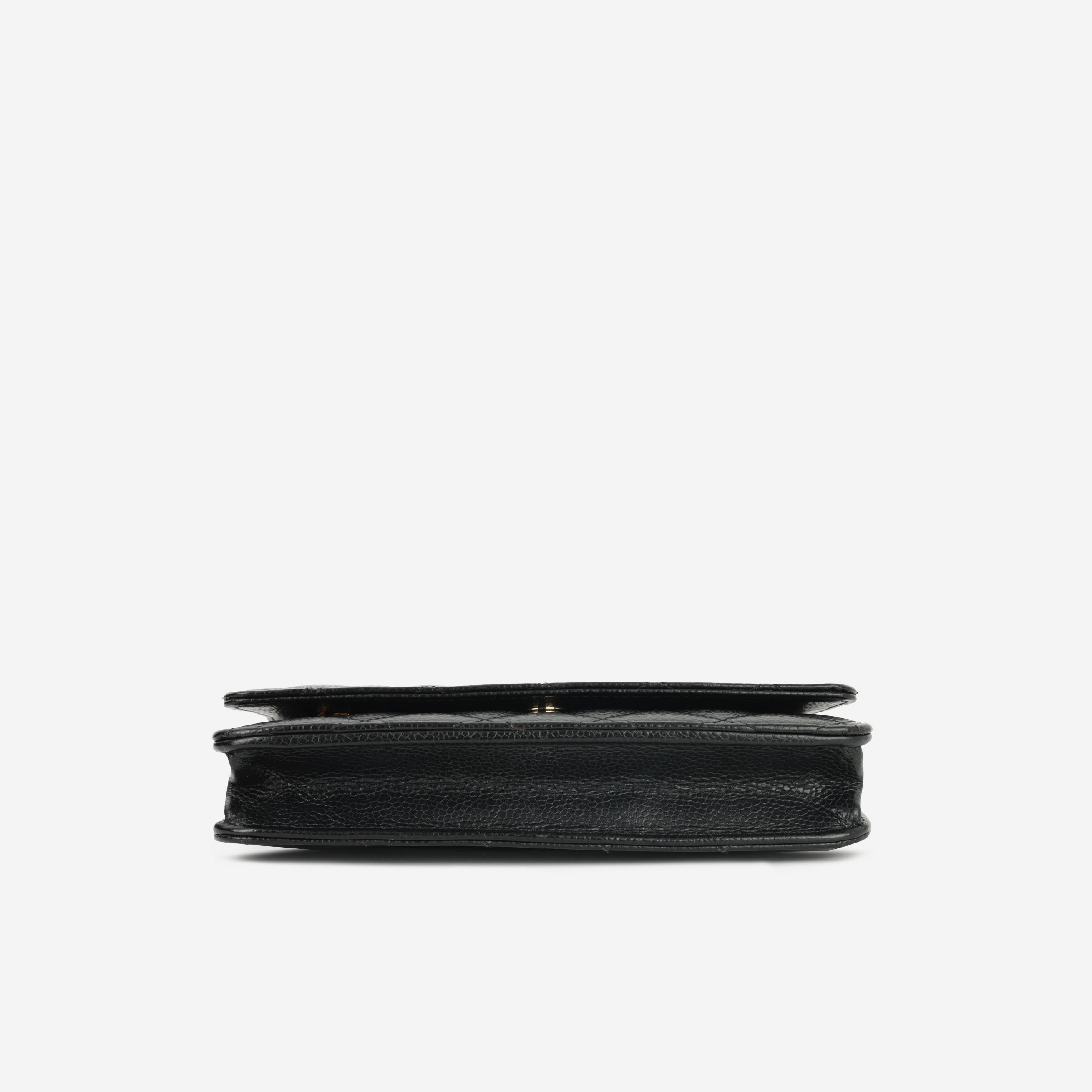 Chanel Classic Wallet on Chain - Black Caviar | Gold Hardware