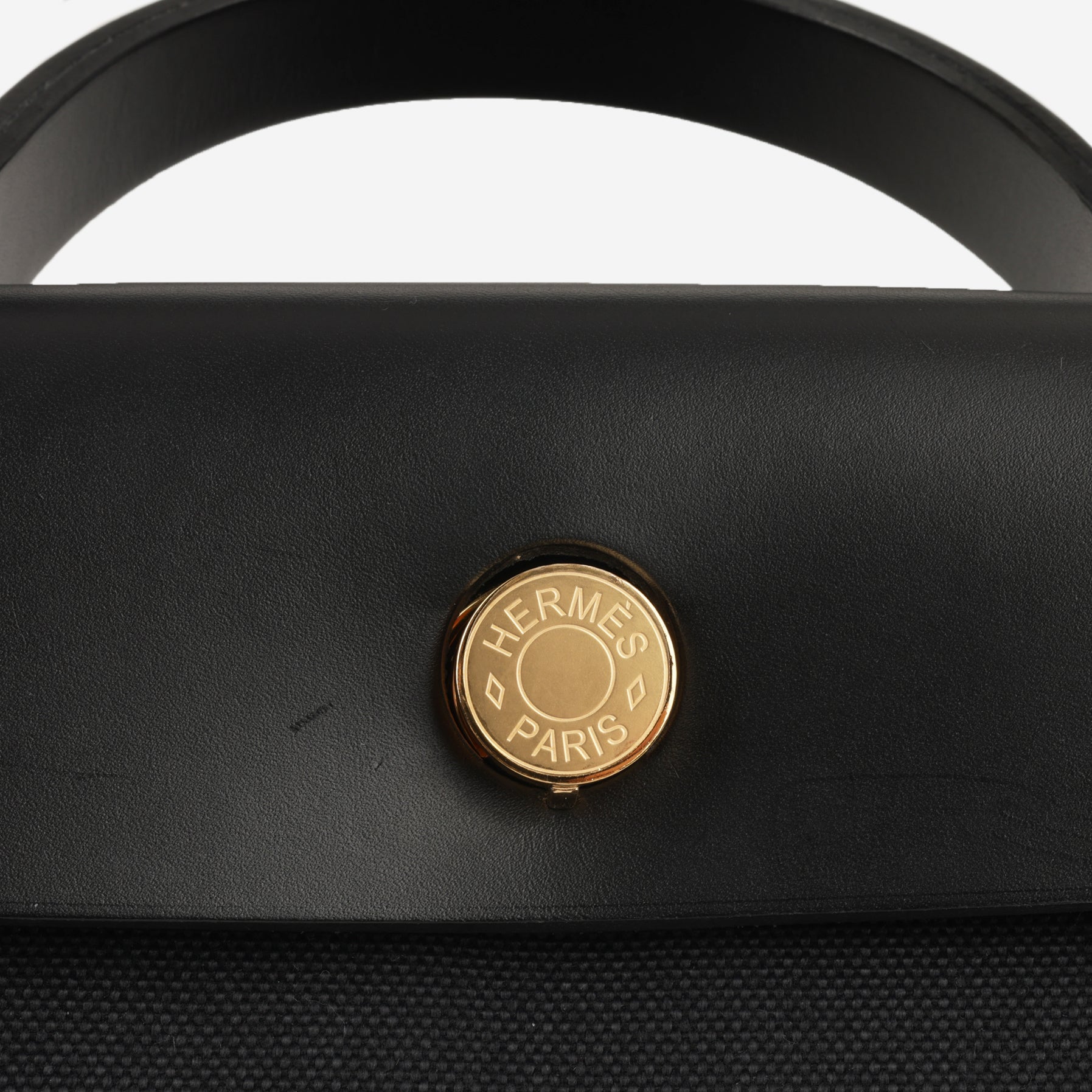 Hermès Herbag 31 - Noir Canvas / Hunter | Gold Hardware