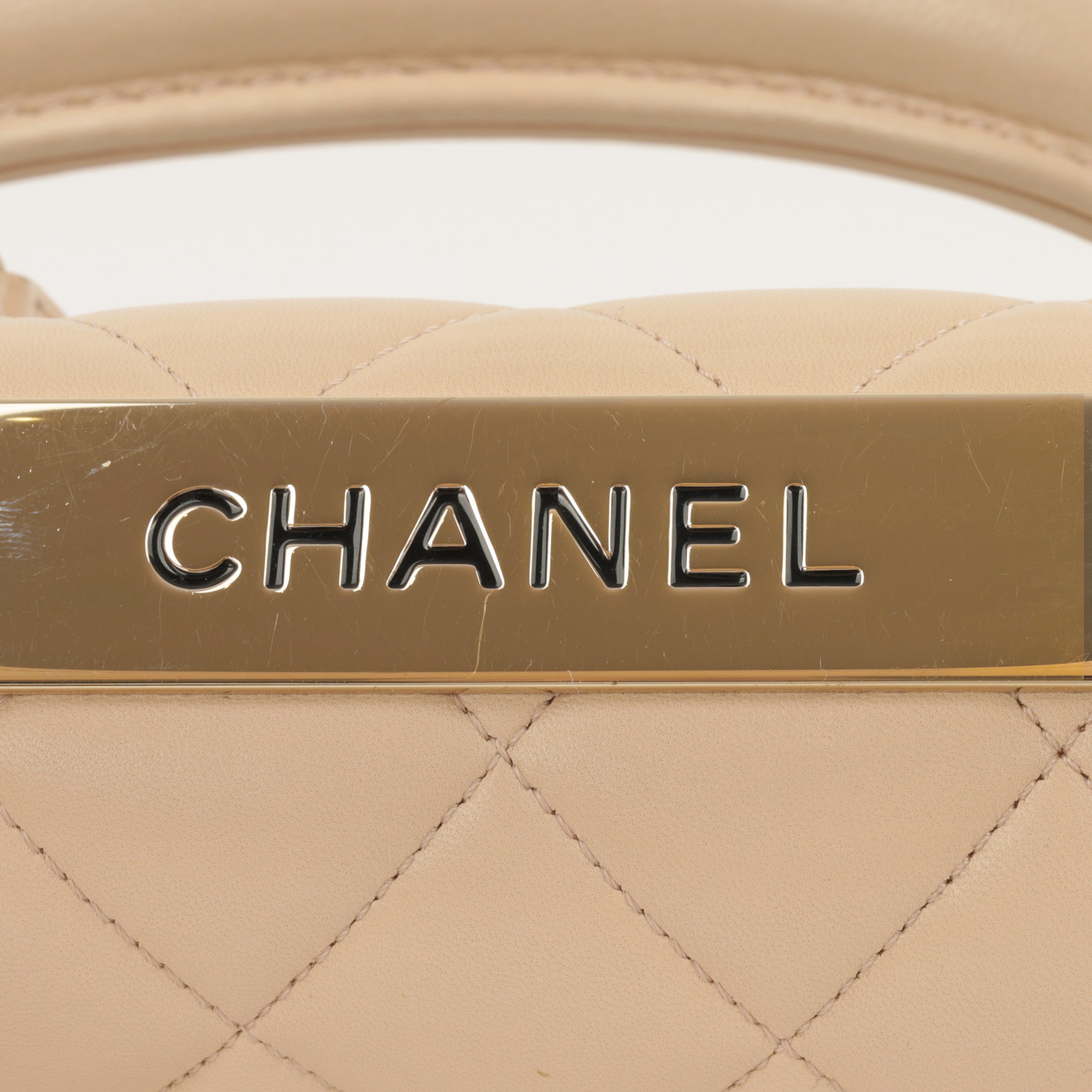 Chanel Small Trendy CC Flap Bag - Light Peach Lambskin | Champagne gold-tone hardware
